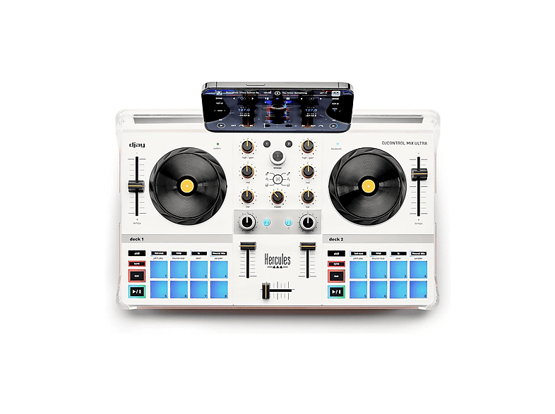 HERCULES DJ CONTROL MIX ULTRA DJ-Controller, Weiß | MediaMarkt