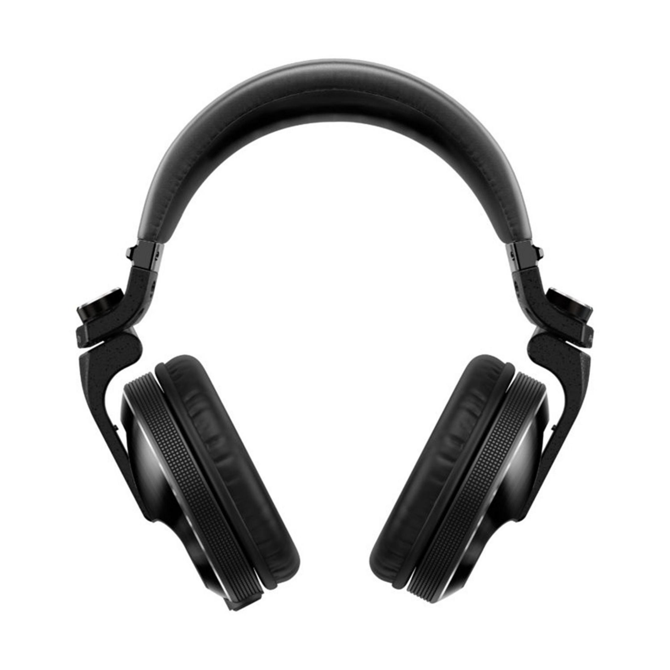 Auriculares negros circumaurales con diadema acolchada y orejeras giratorias.