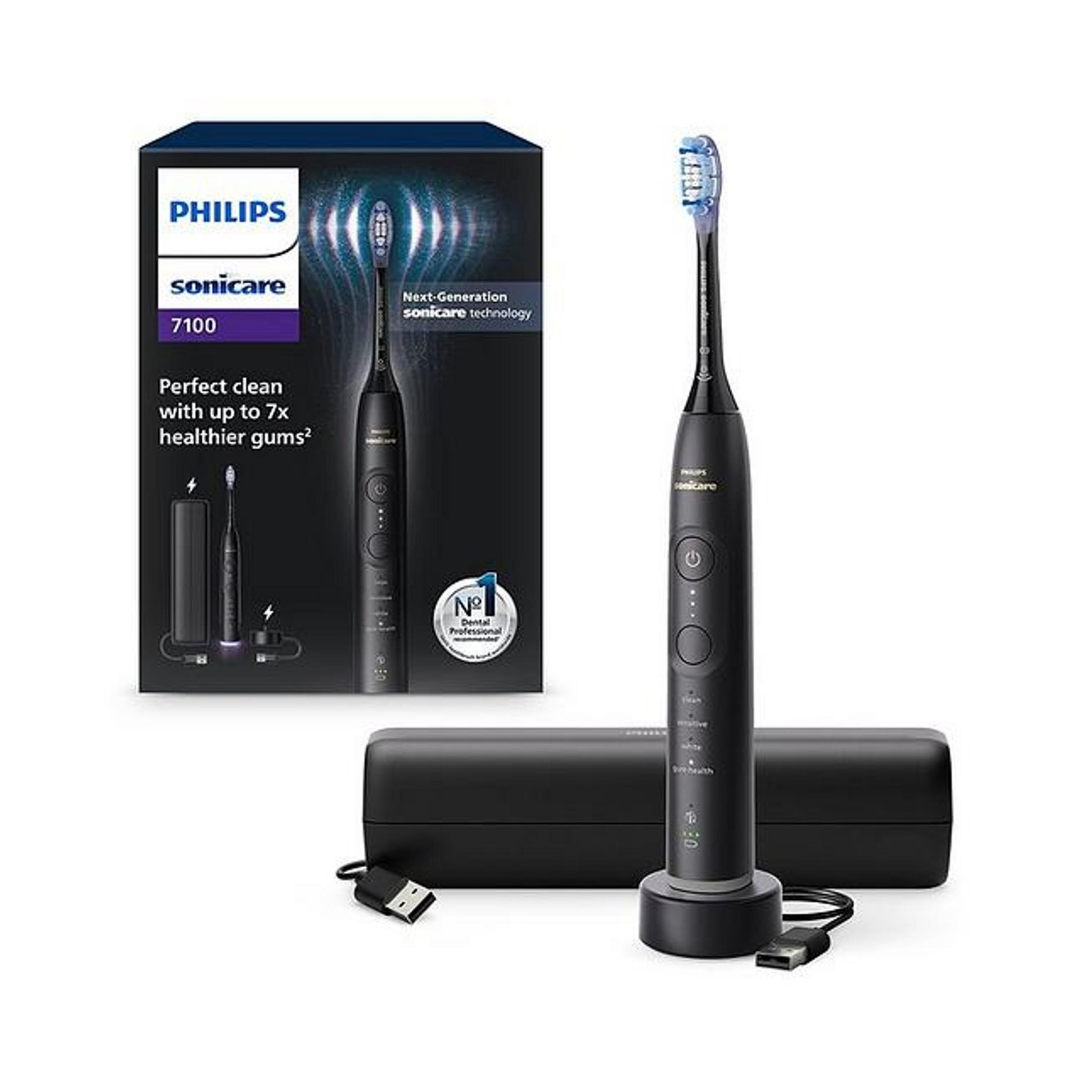 Szczoteczka elektryczna Philips Sonicare 7100 ze stacją ładującą i etui.