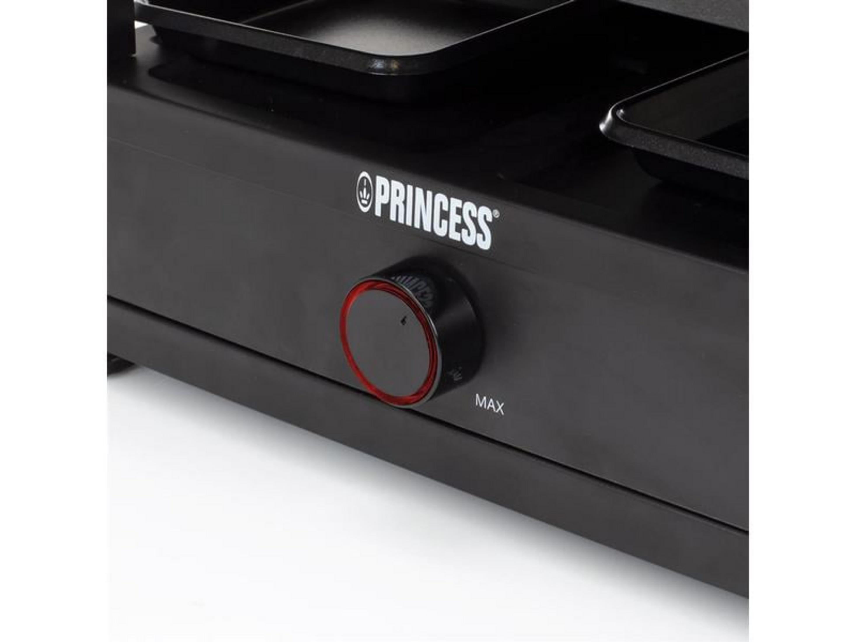 Schwarzes Princess Raclette mit rotem Knopf und Beschriftung MAX.