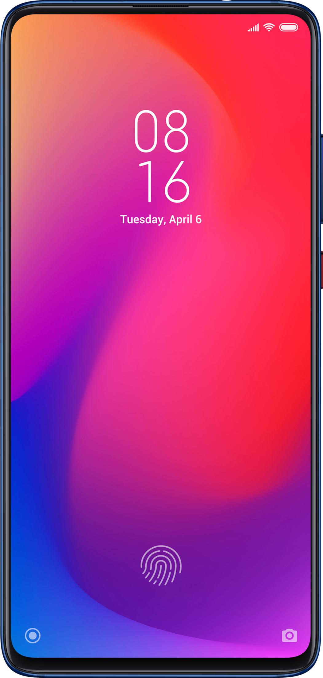Écran de verrouillage du téléphone affichant l'heure 08:16, la date et une icône d'empreinte.