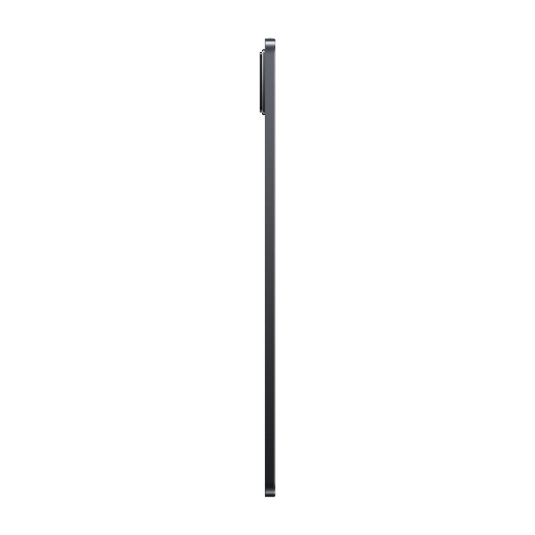 Graues Tablet im Profil, Kamera auf der Rückseite.