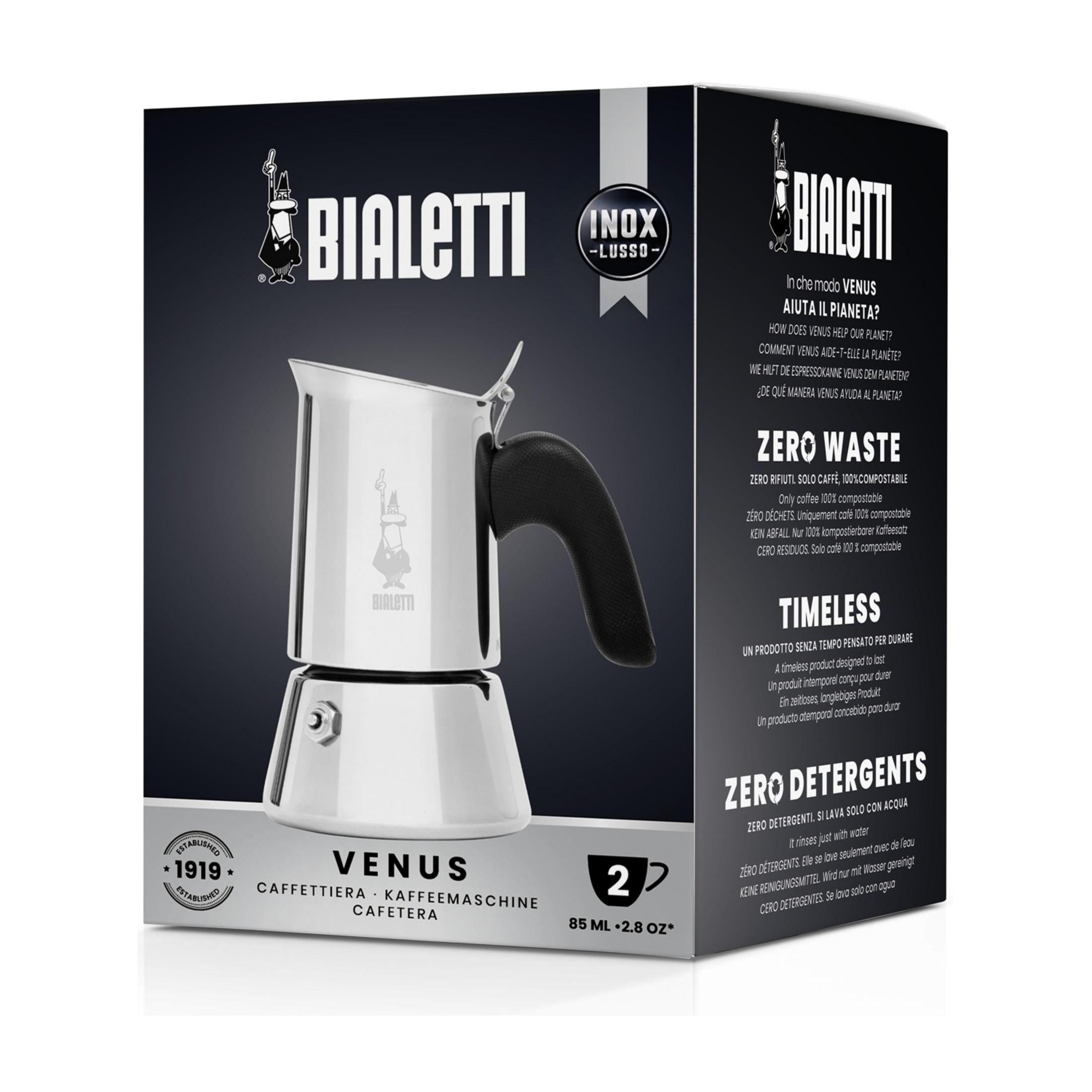 Kawiarka Bialetti Venus ze stali nierdzewnej, 2 filiżanki, 85ml.