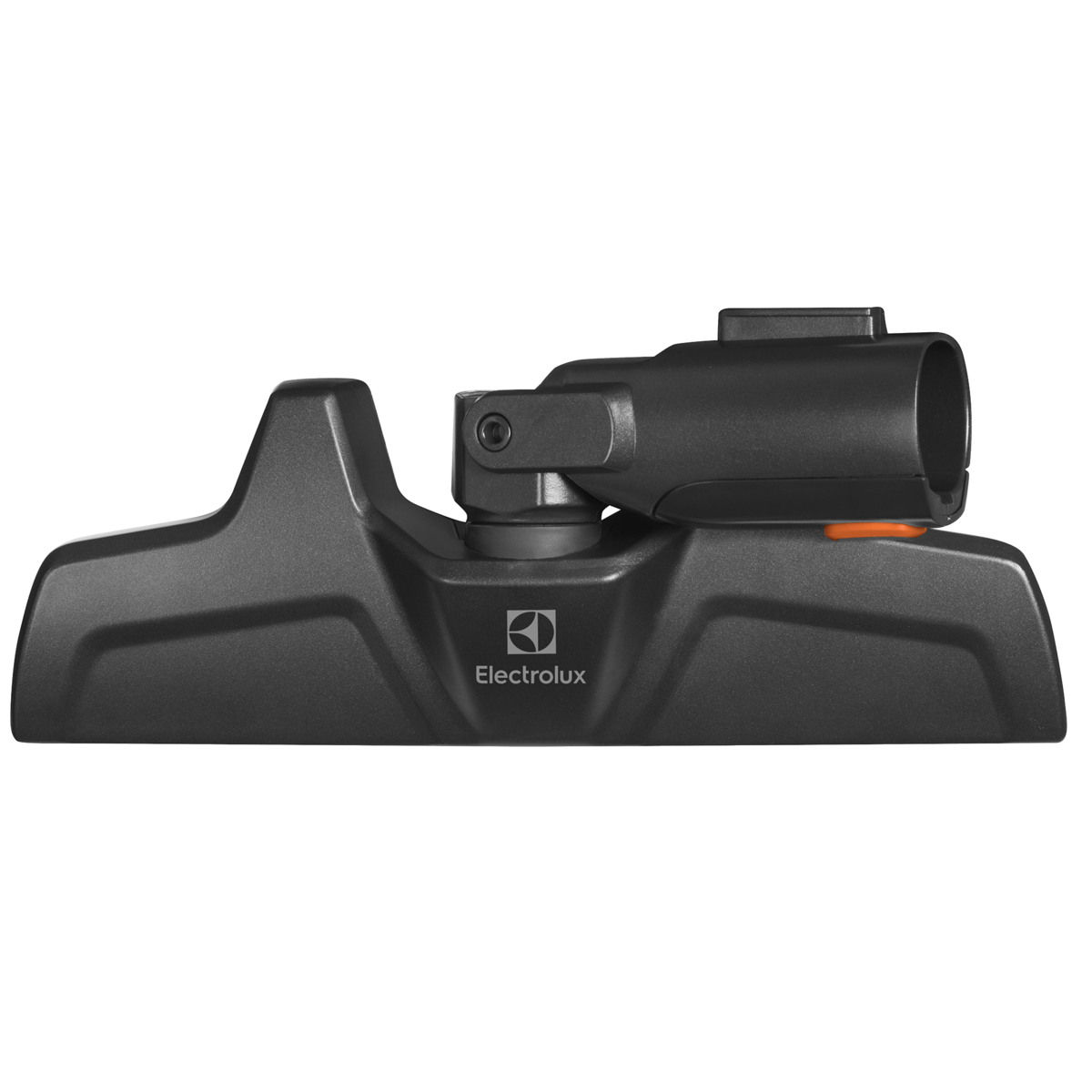 Accessoire d'aspirateur Electrolux gris foncé avec articulation pivotante et levier orange.
