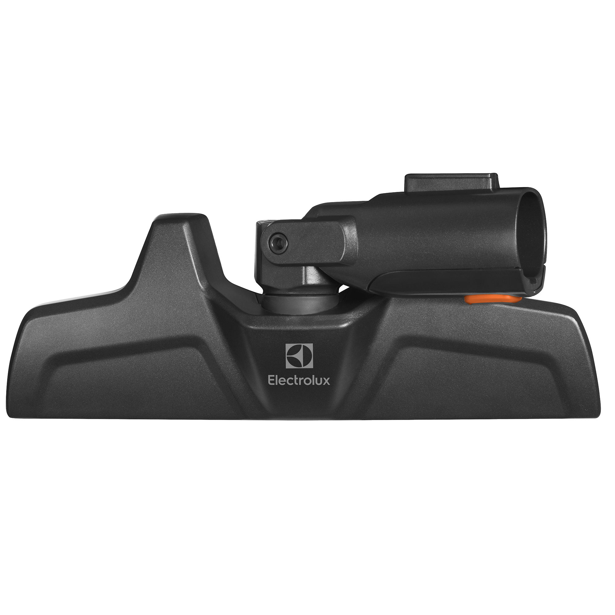 Brosse d'aspirateur gris foncé avec un détail orange et logo Electrolux.