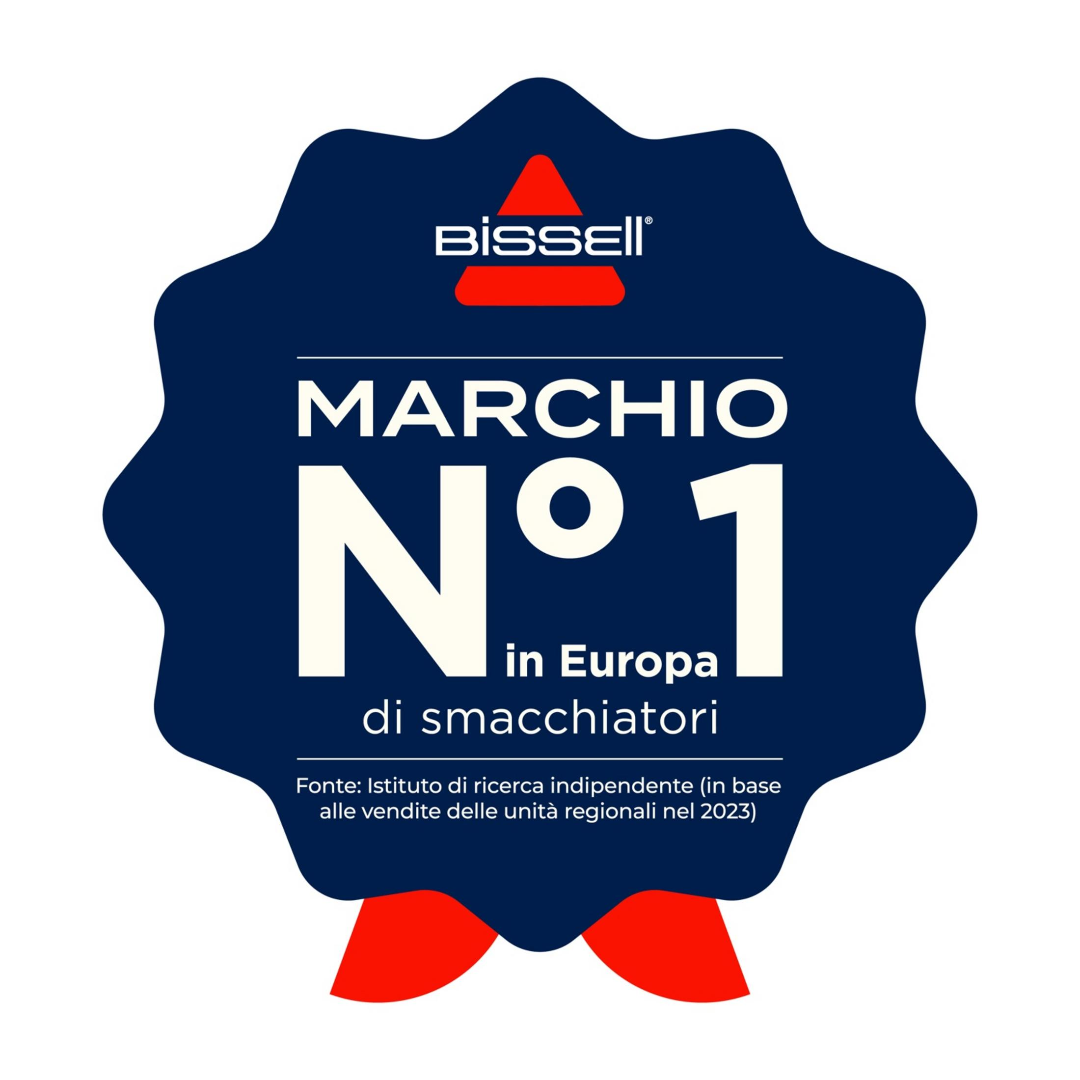 Bissell: Marke Nr. 1 in Europa für Fleckenentferner, basierend auf regionalen Verkäufen.