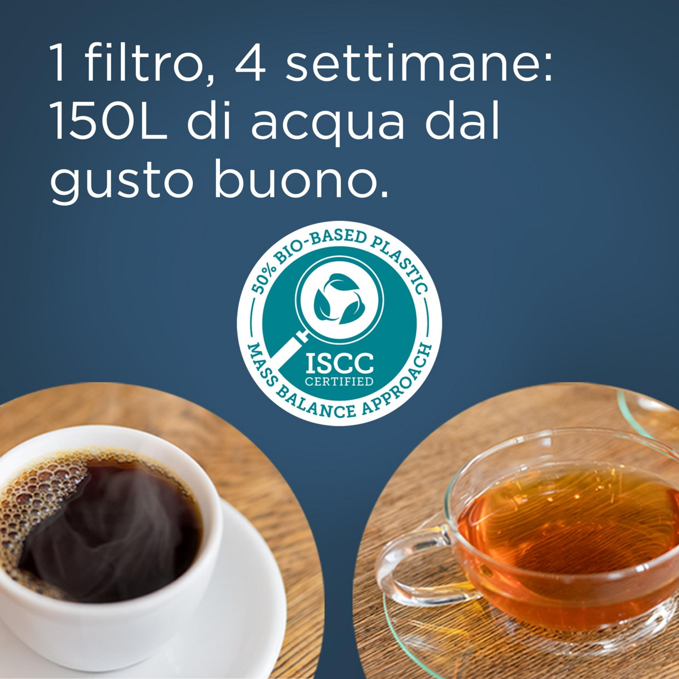 1 filtr, 4 tygodnie: 150L wody o dobrym smaku. Certyfikat ISCC.