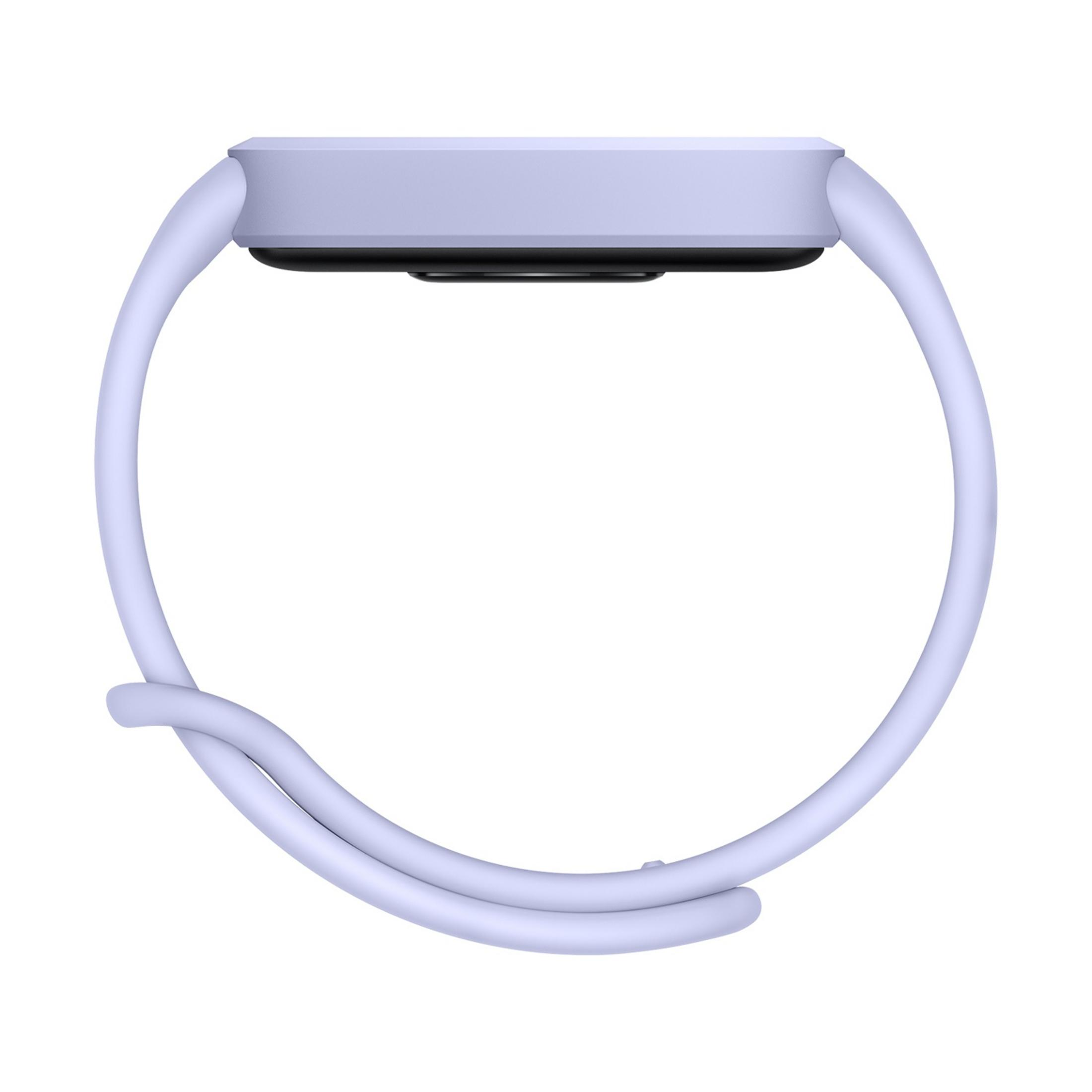 A light purple slim band wrapping around a rectangular device face.