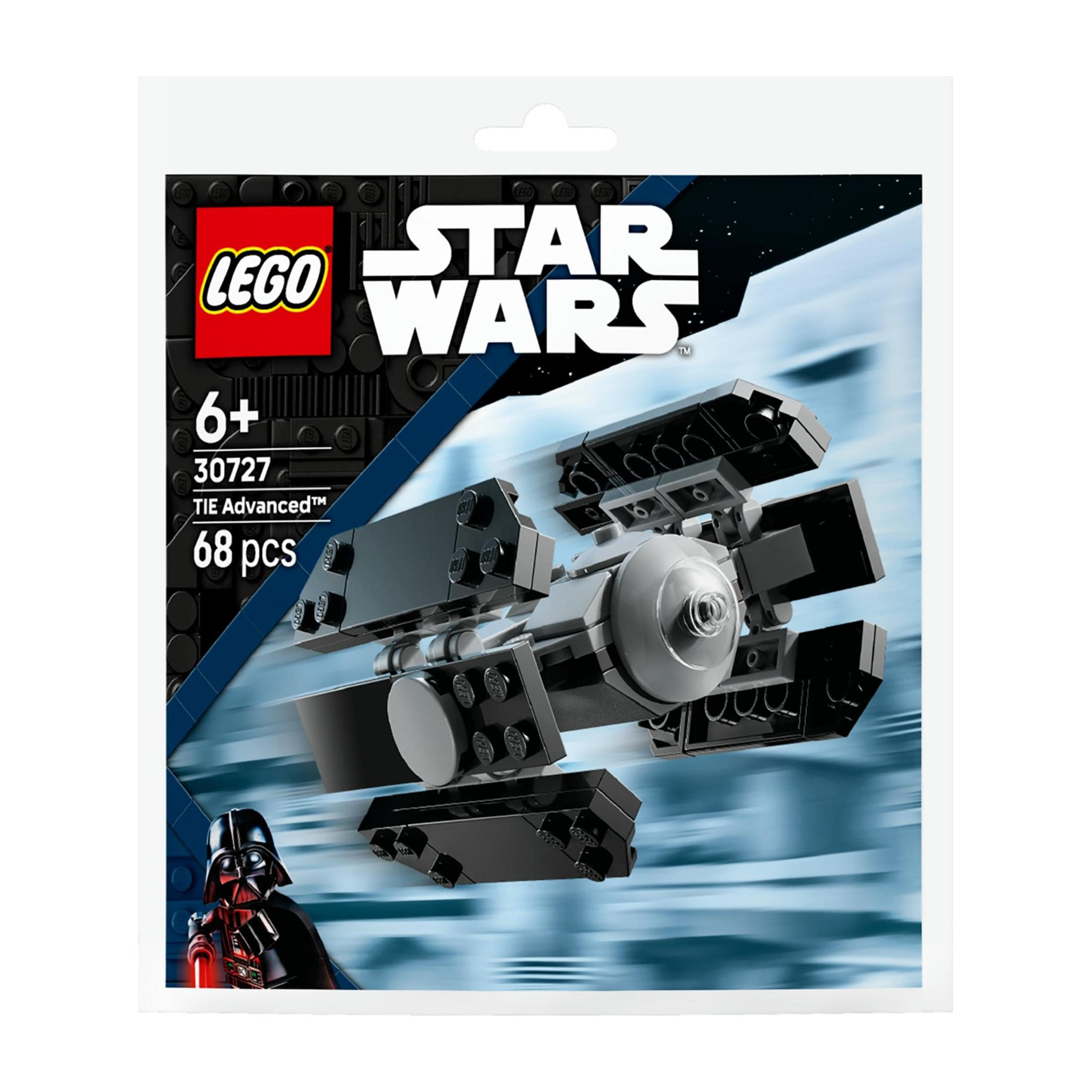 Set LEGO Star Wars TIE Advanced con Darth Vader e un'astronave.
