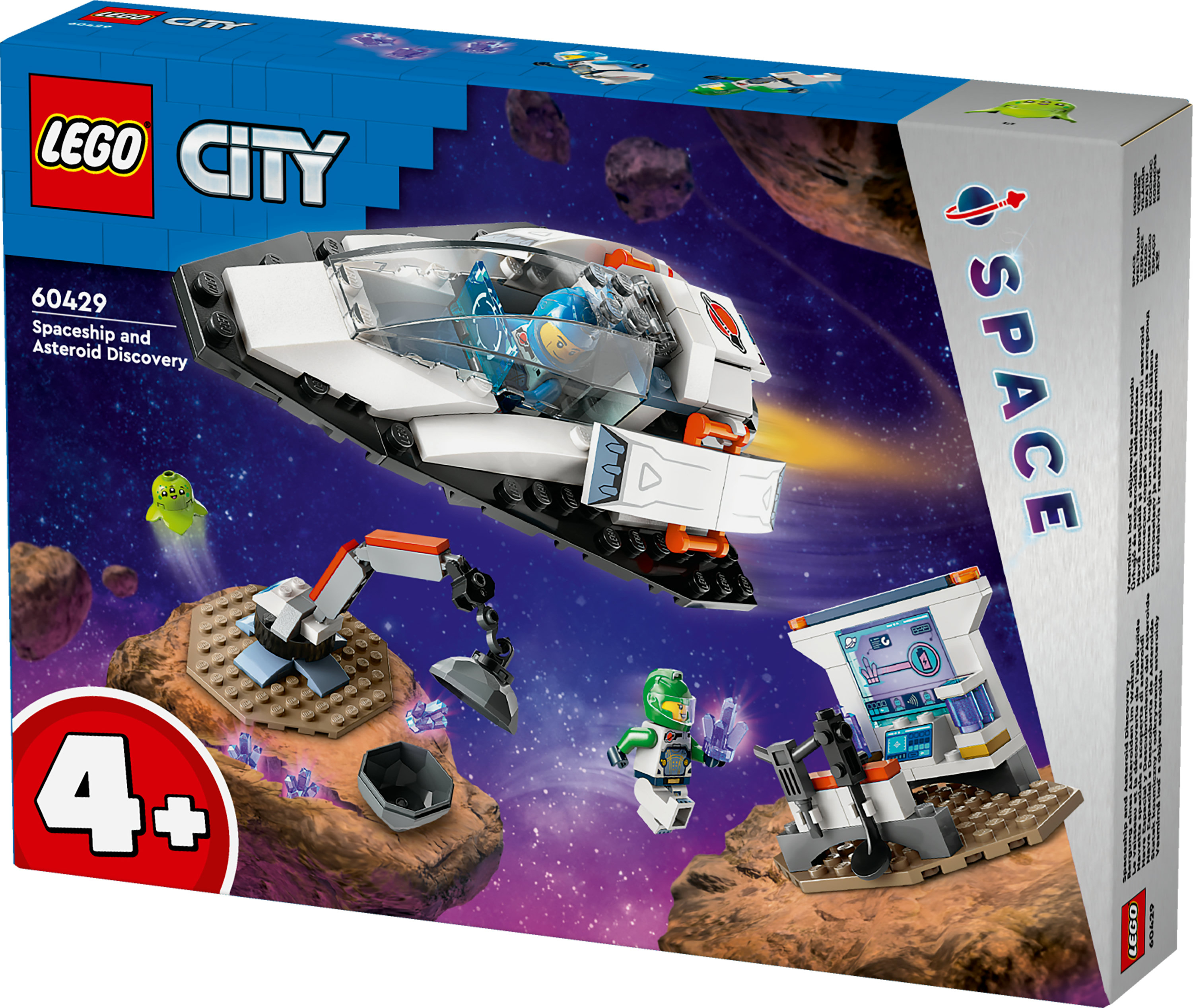 Zestaw LEGO City statek kosmiczny z astronautami i stacją do zbioru.