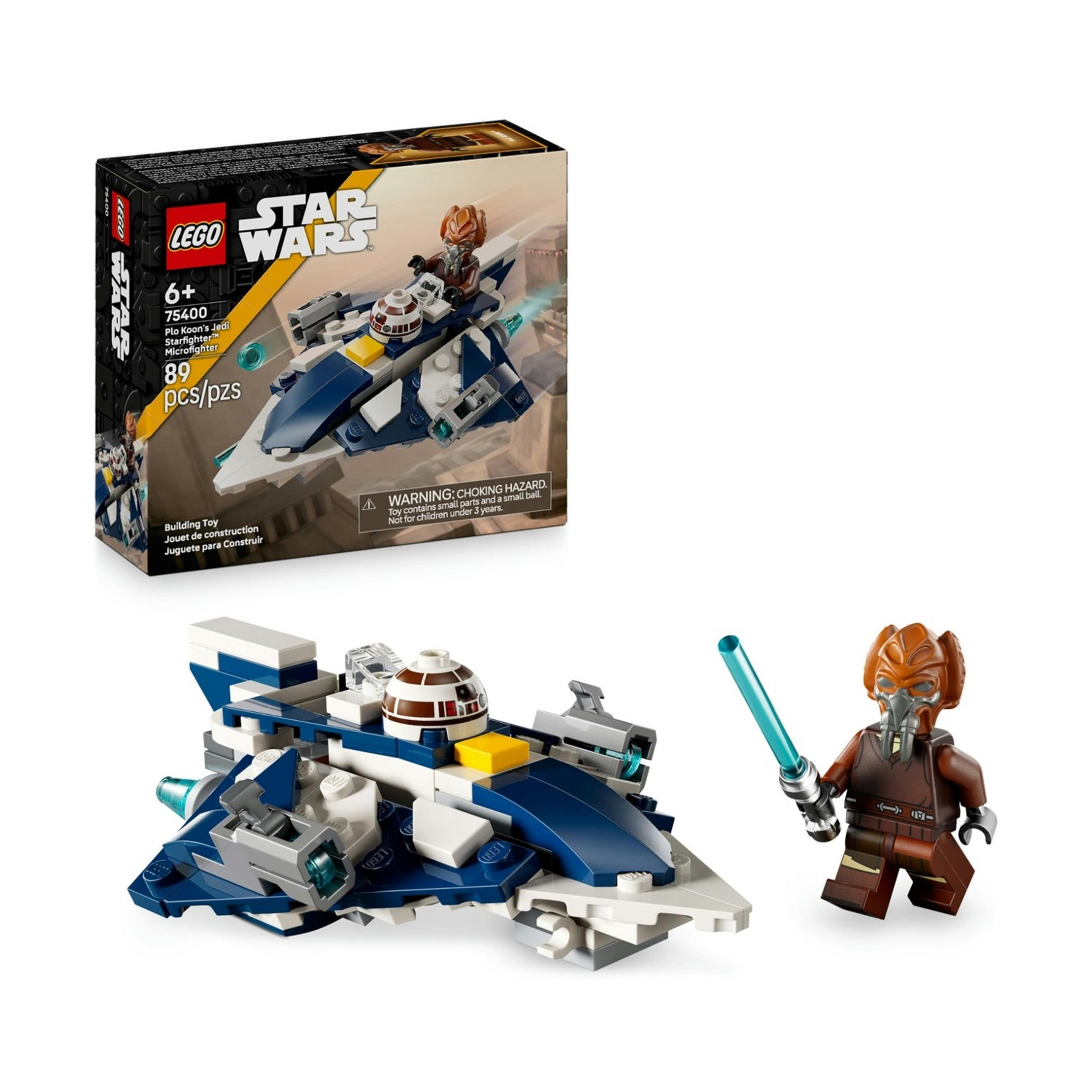 Zestaw LEGO Star Wars Microfighter Jedi Starfighter Plo Koona z figurką.