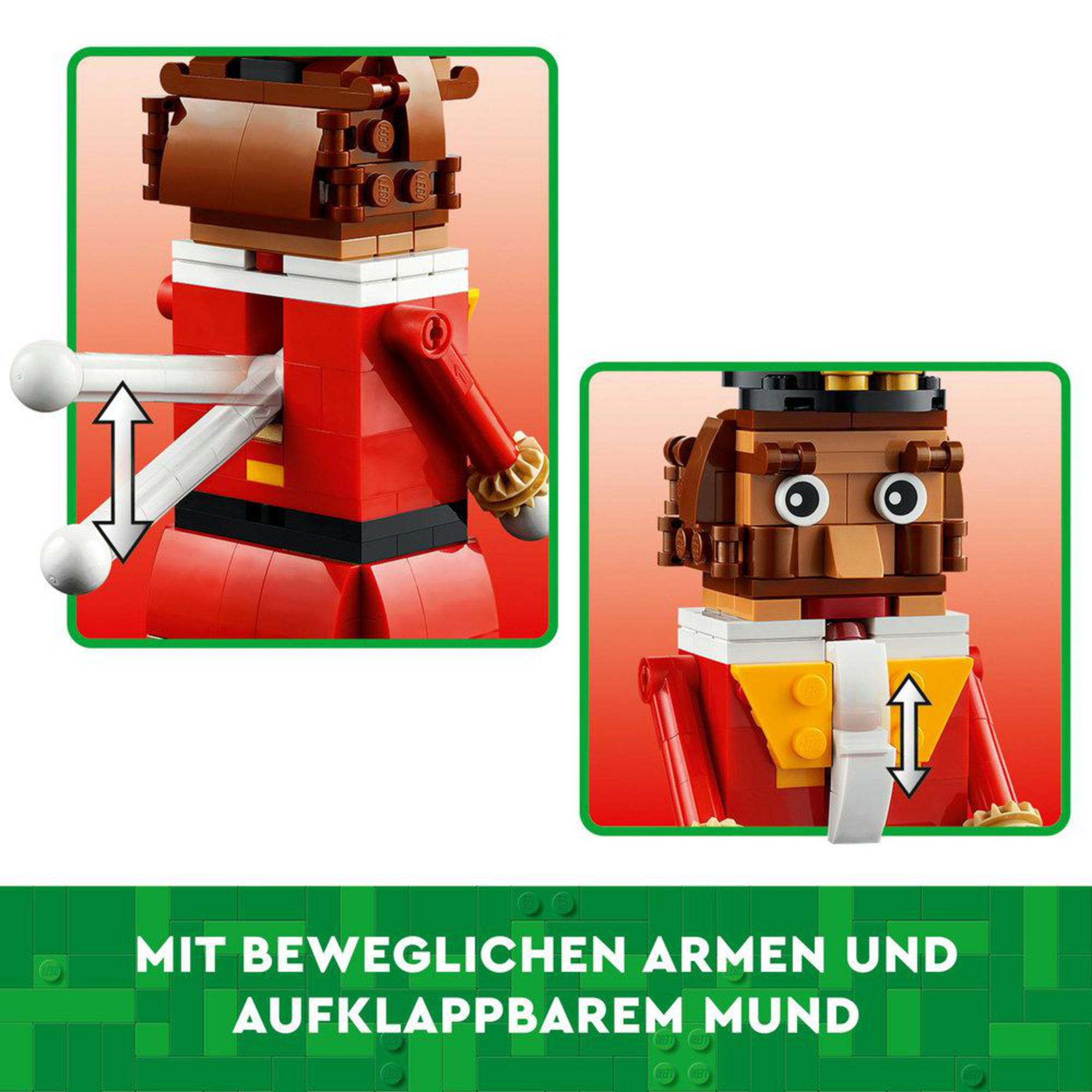 Figurka Lego z ruchomymi ramionami i otwieranymi ustami.