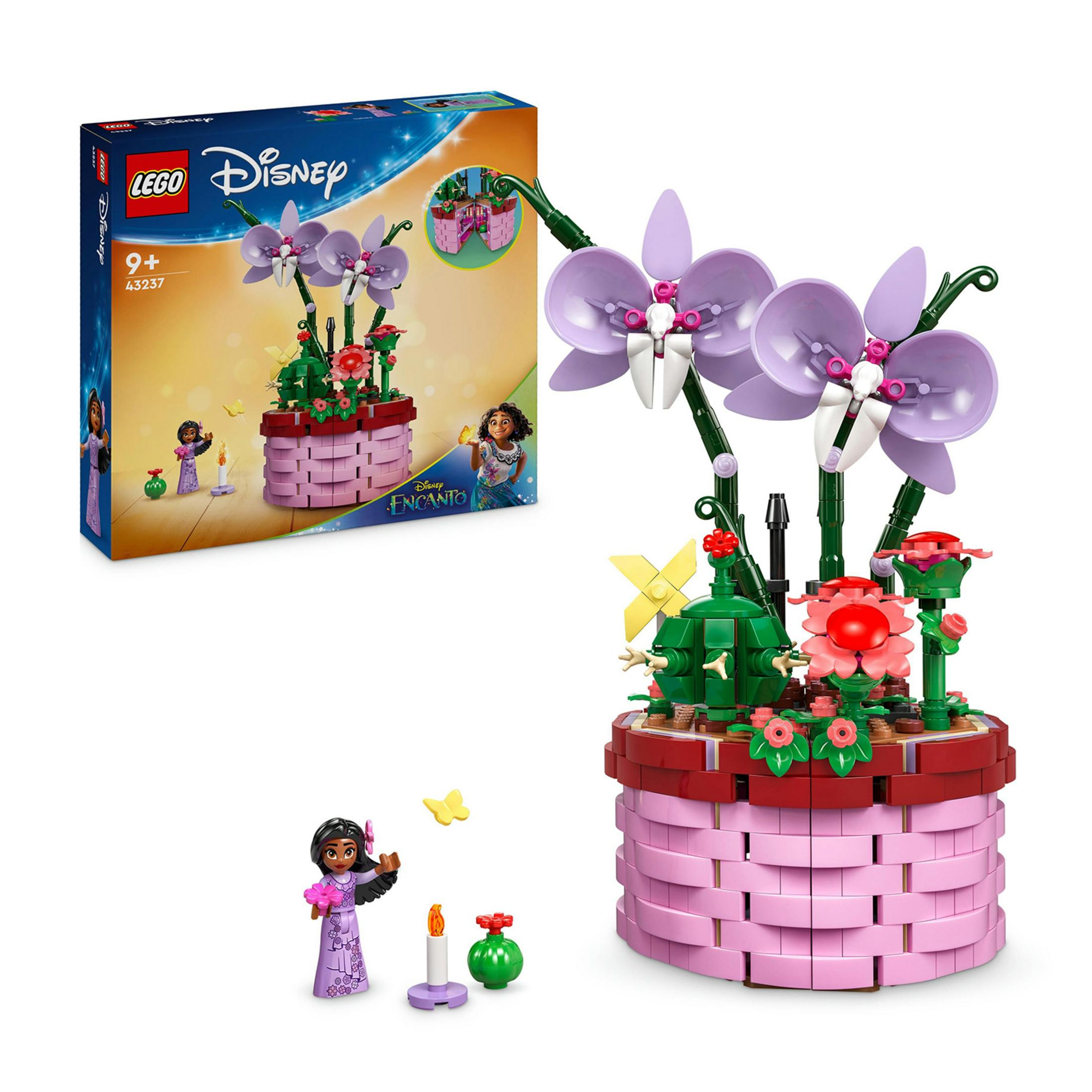 Set LEGO Disney con Mirabel, orquídeas y cesta de flores.