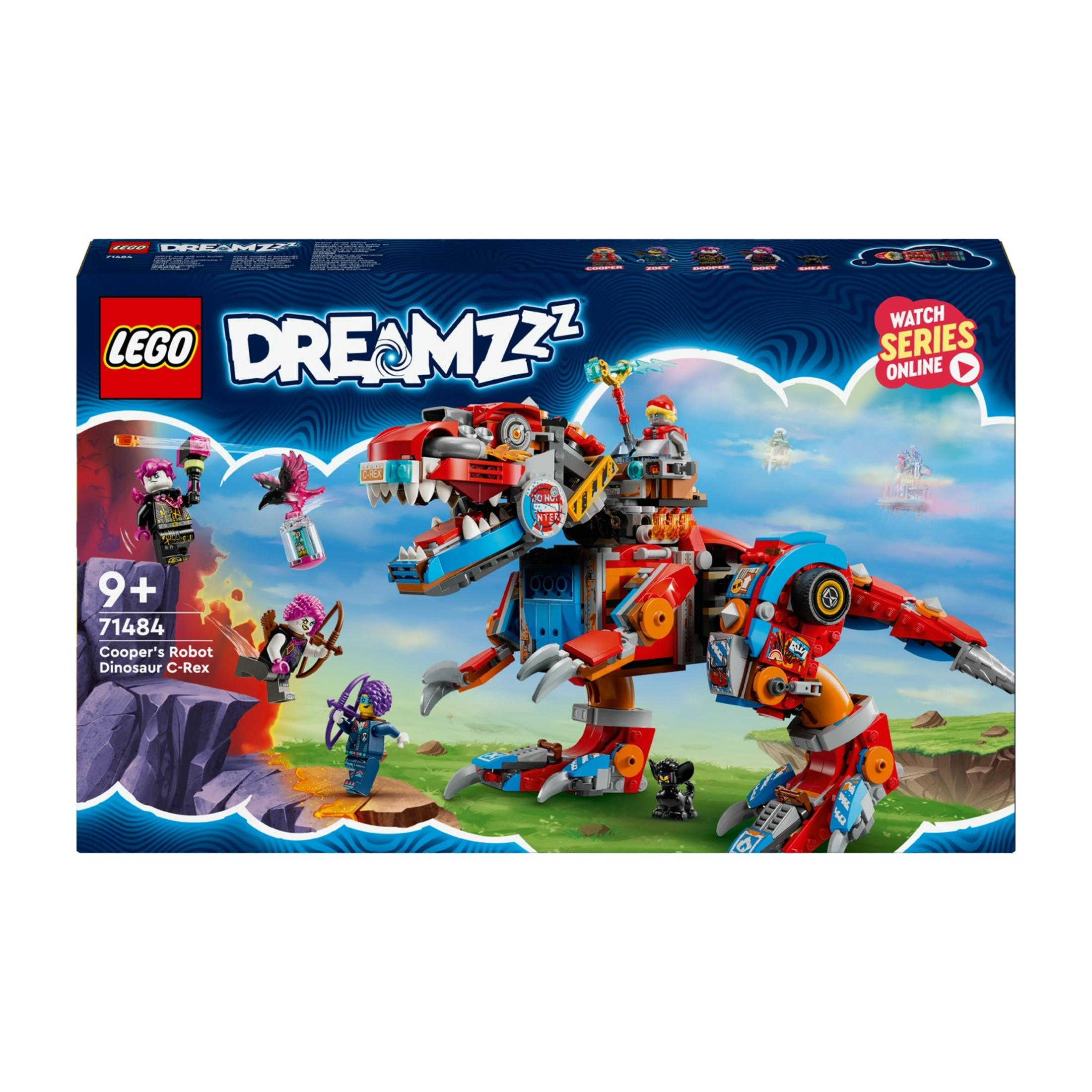 LEGO DREAMZZZ Cooper'nin Robot Dinozor C-Rex oyuncak ambalajı.
