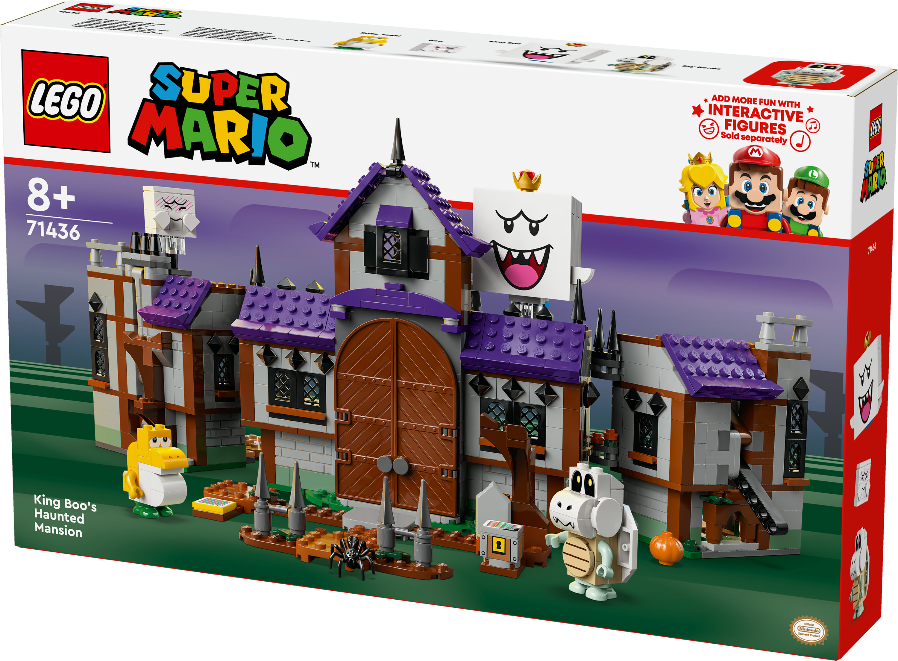 LEGO Super Mario King Boo'nun Perili Köşkü seti, Boo ve Dry Bones figürleri içerir.