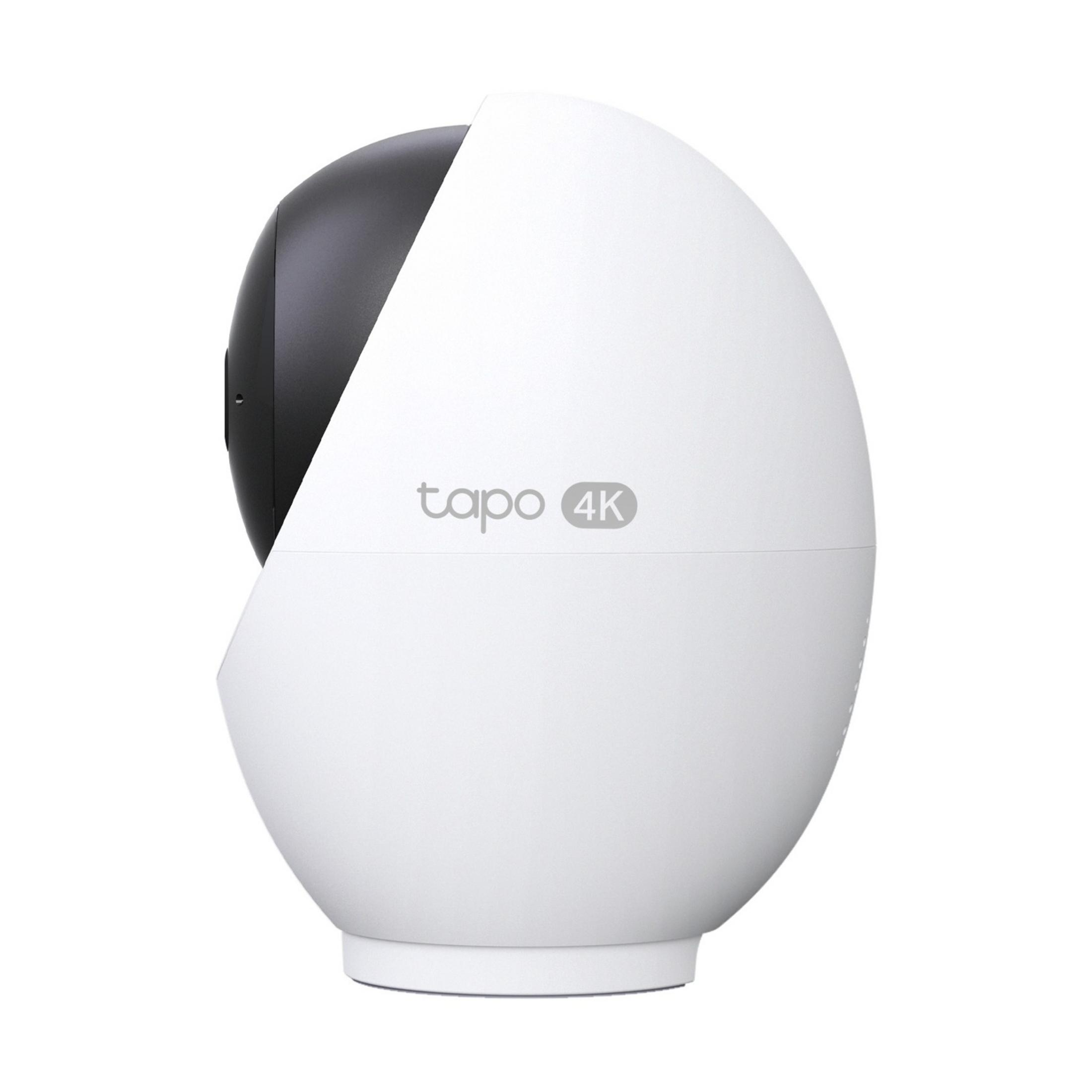 Biała kamera bezpieczeństwa z czarną głowicą i napisem 