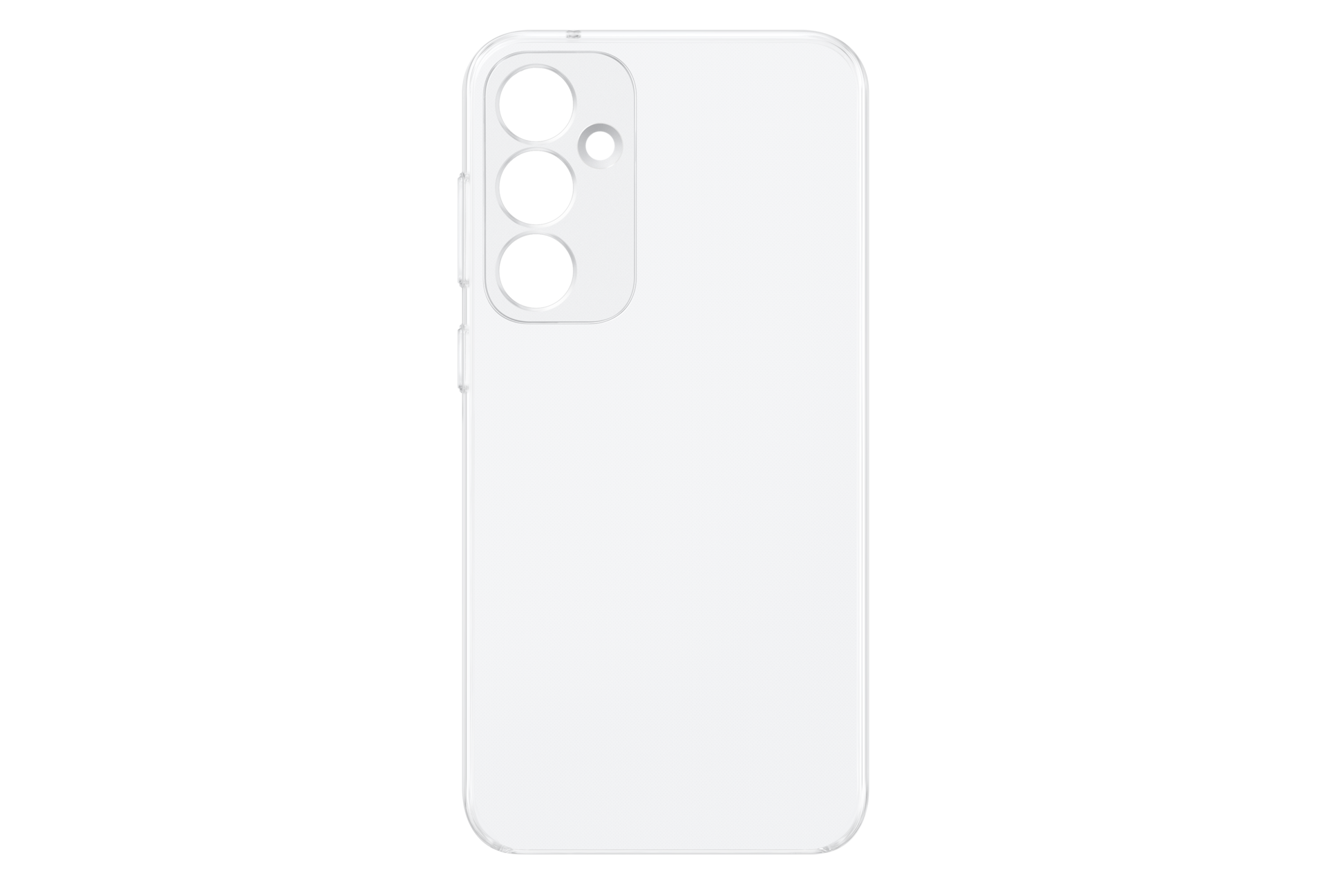 Białe etui na telefon z trzema obiektywami aparatu w lewym górnym rogu.