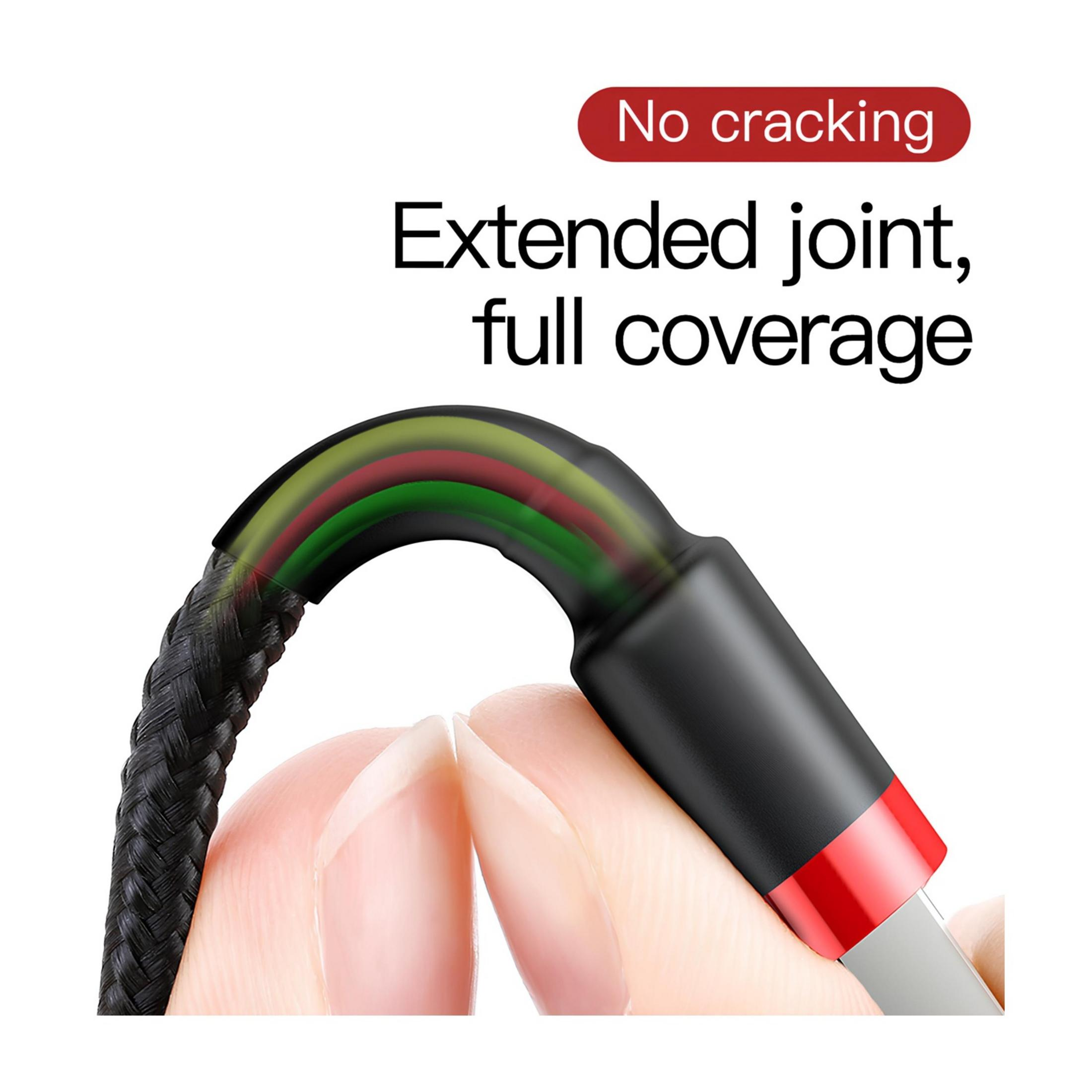 Zbliżenie kabla ładowania z czerwonymi, zielonymi i żółtymi przewodami, trzymanego przez palce.