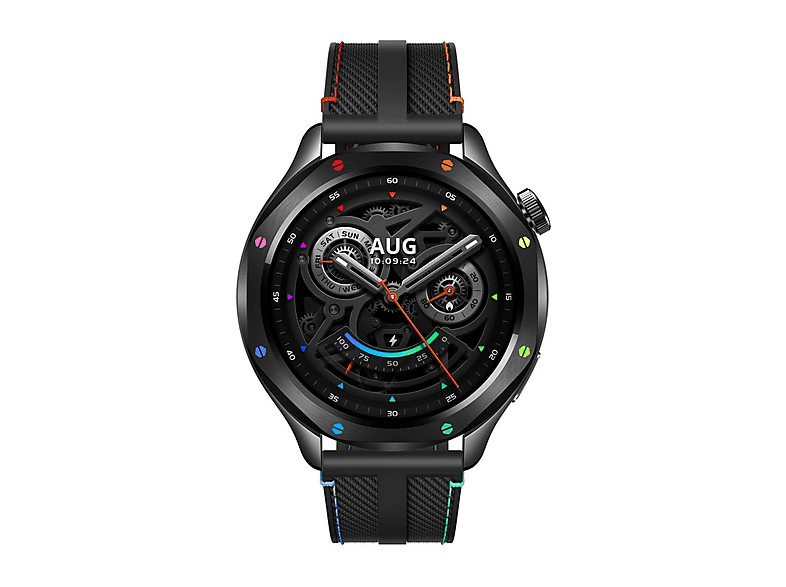 XIAOMI S4 Rainbow Smartwatch Aluminium Textil, 135 - 210 mm, Schwarz, Multi