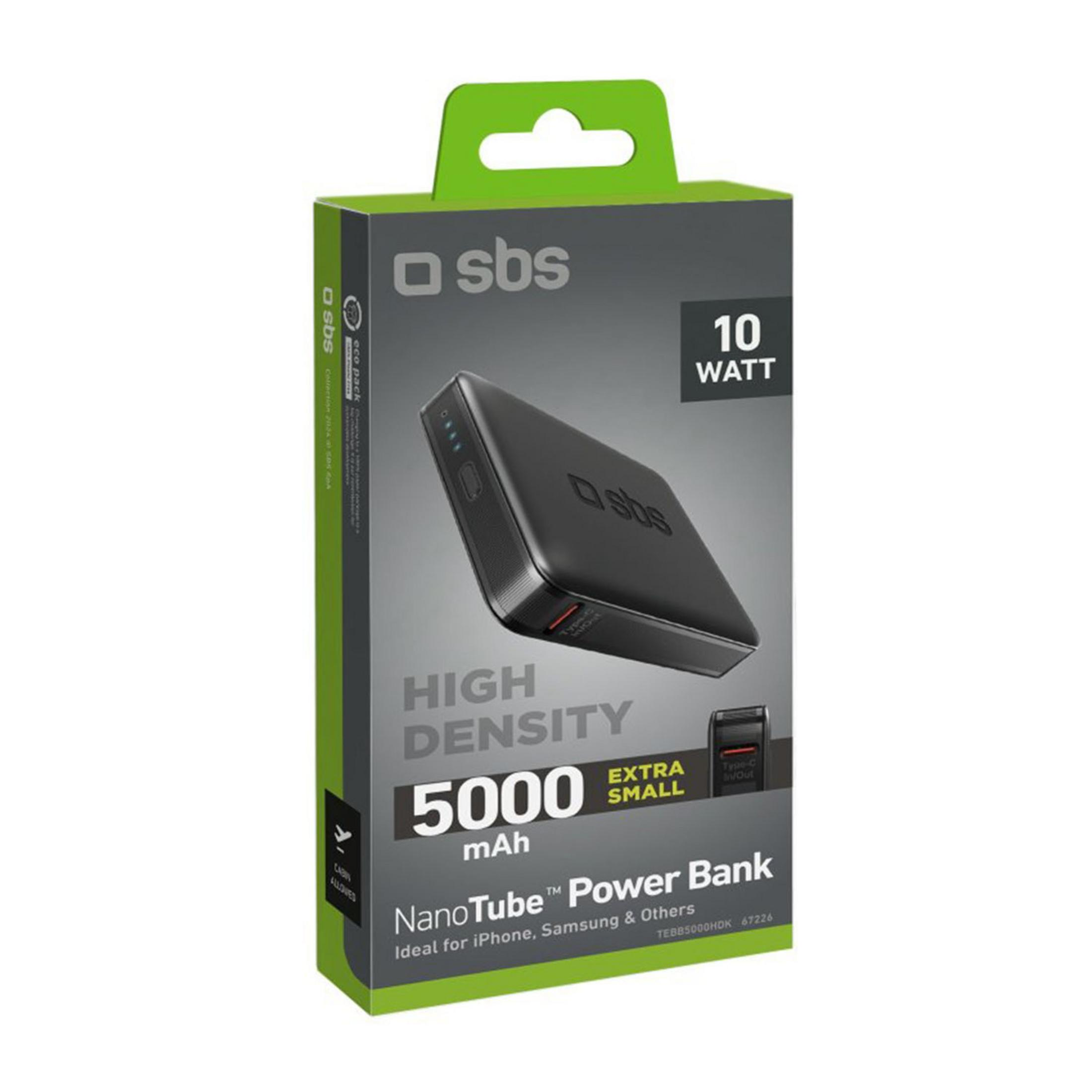 Opakowanie SBS Power Bank: 5000 mAh, 10 Watów, Wysoka Gęstość, Bardzo Mały.