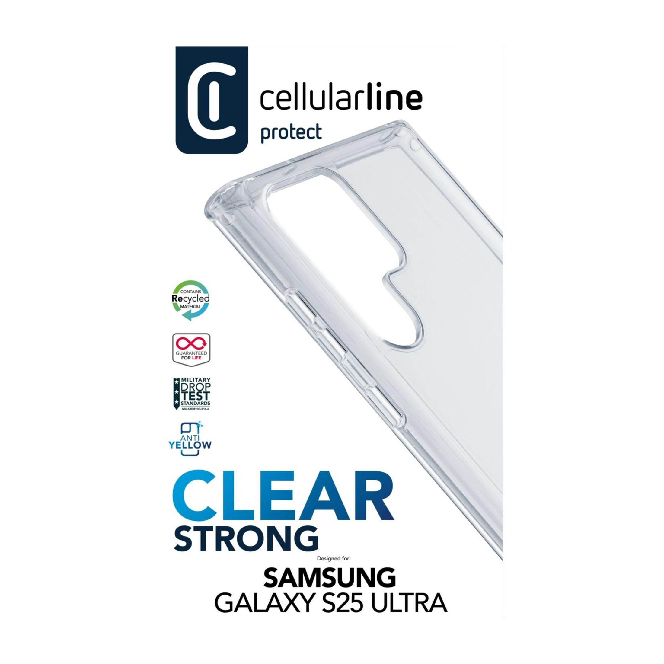 Coque transparente pour Samsung Galaxy S25 Ultra par Cellularline.