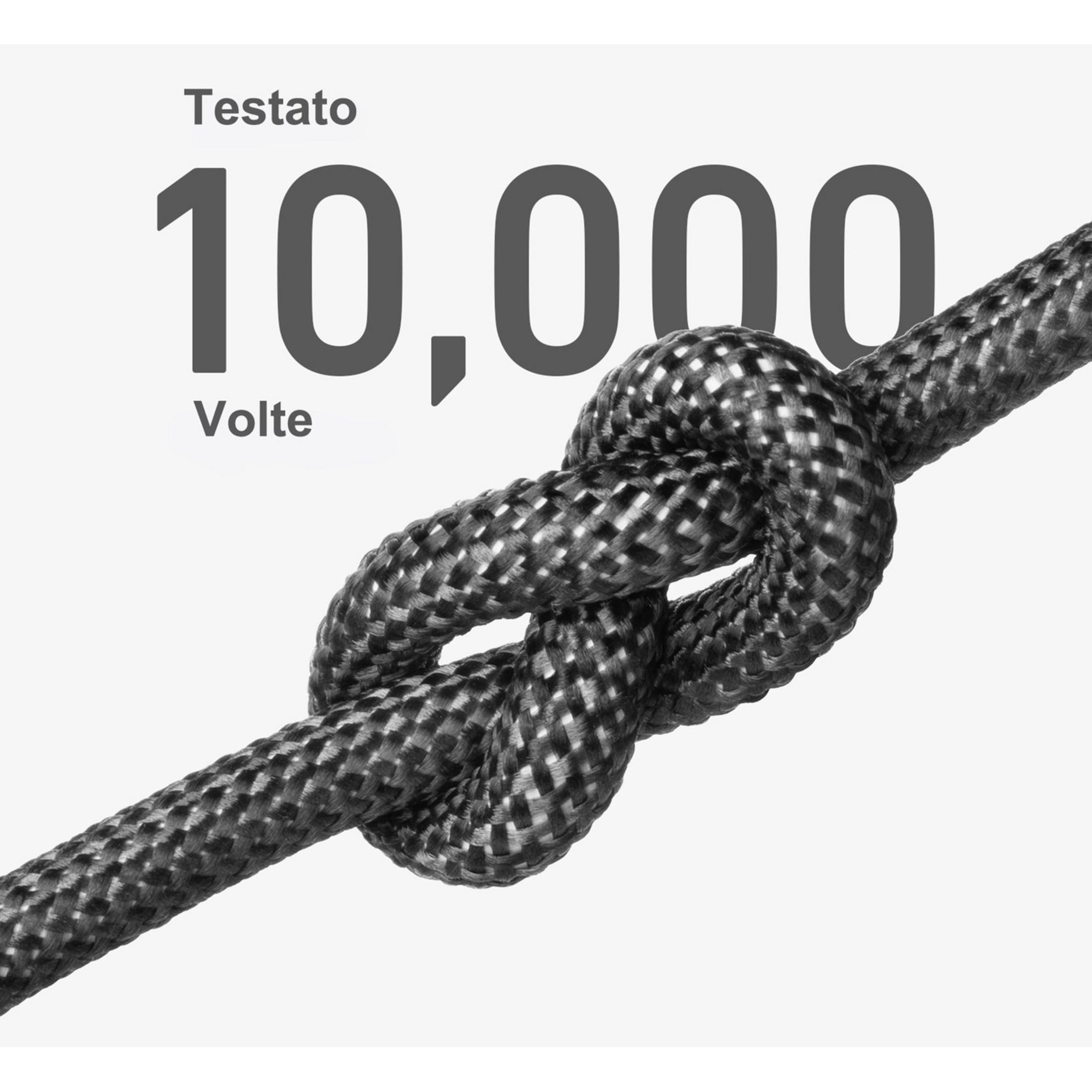 Testato 10.000 volte. Un cavo annodato e intrecciato.