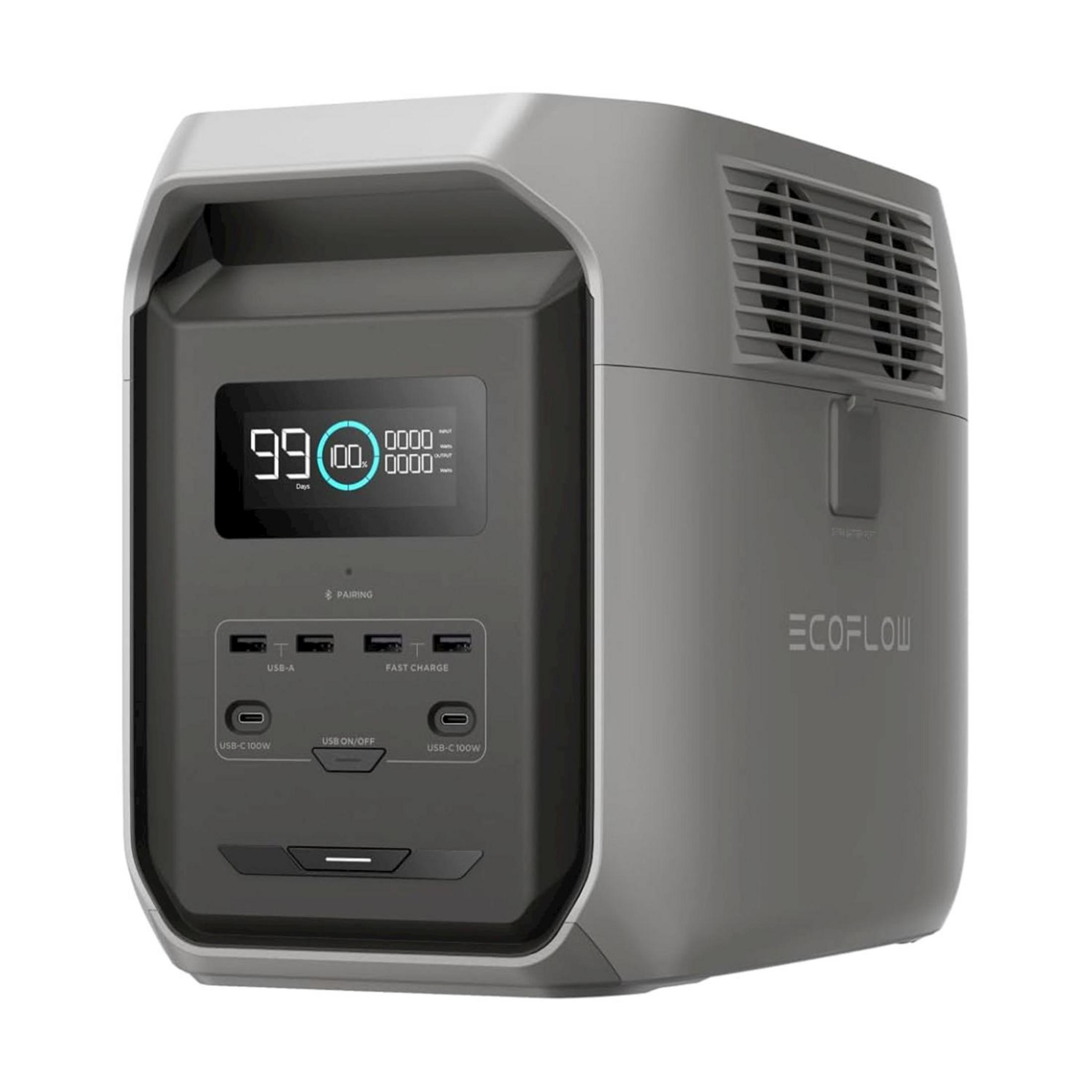 ECOFLOW DELTA 3  1500Wh Kapasite, 4x1800W (X-Boost 2400W) Çıkış Taşınabilir Taşınabilir Güç Kaynağı Gri
