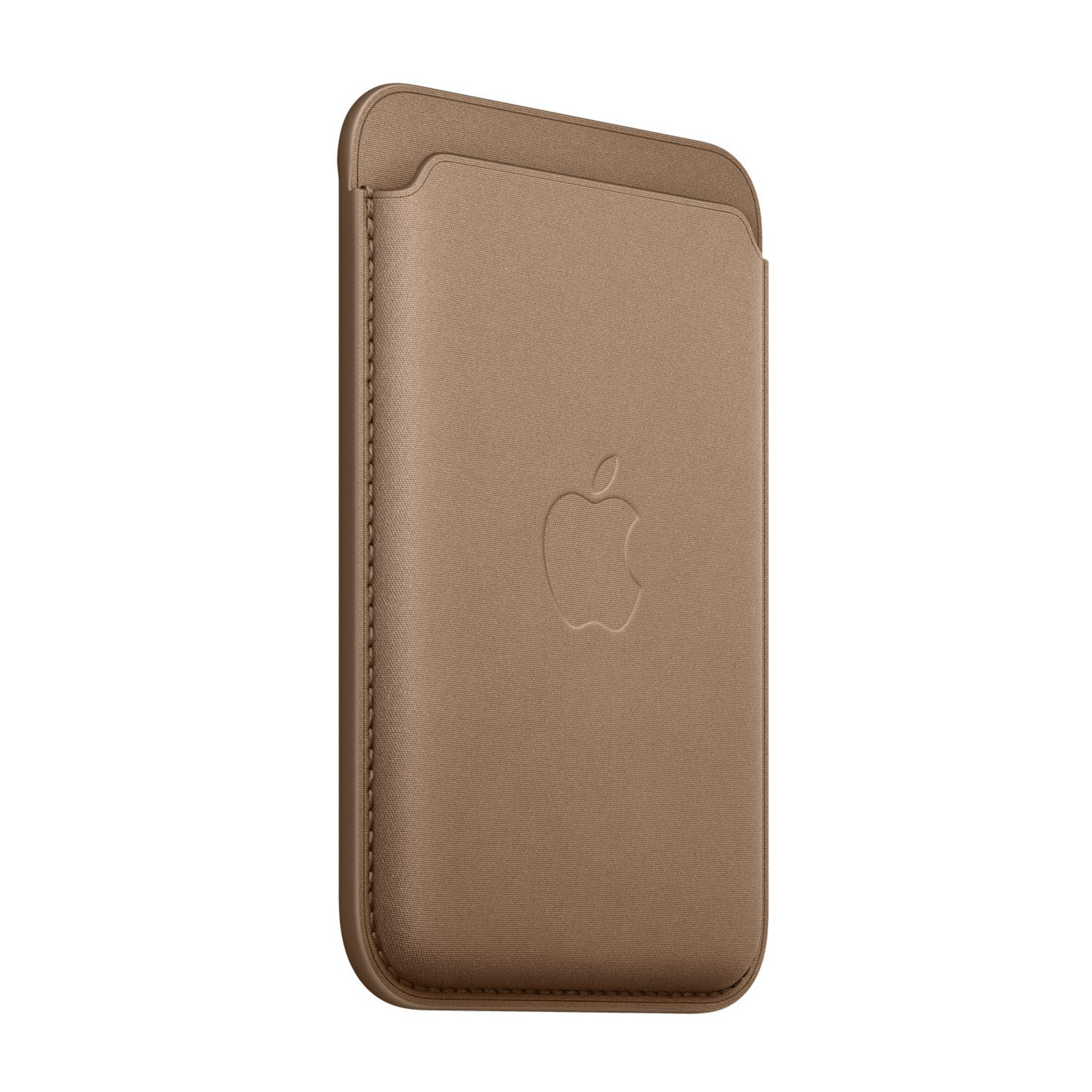 Braune Handyhülle mit Apple-Logo