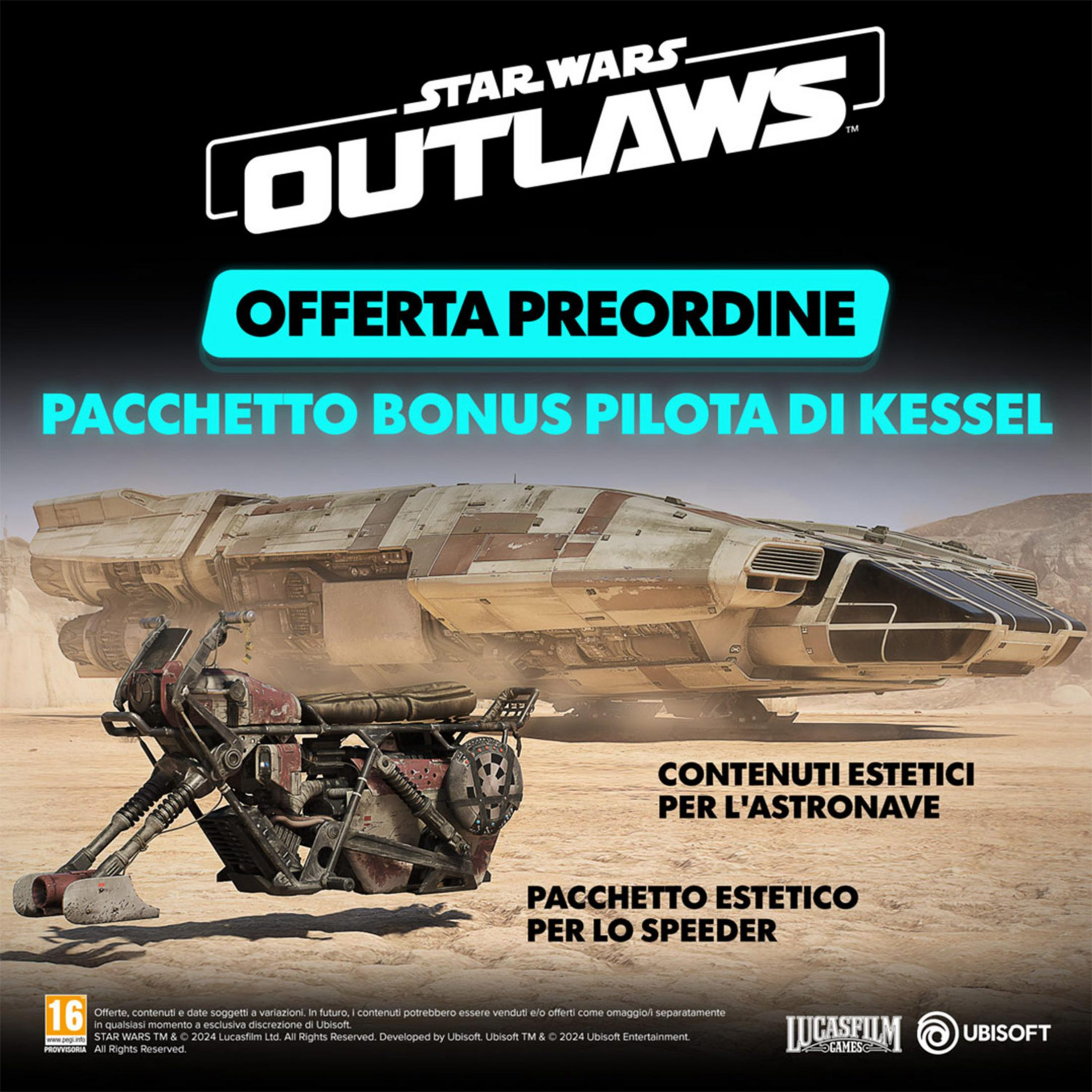 Star Wars Outlaws: Speeder und Raumschiff-Dekopakete für Vorbesteller.