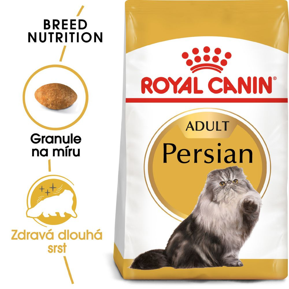 Torba Royal Canin dla kotów perskich, ze zdjęciem kota i informacjami żywieniowymi.