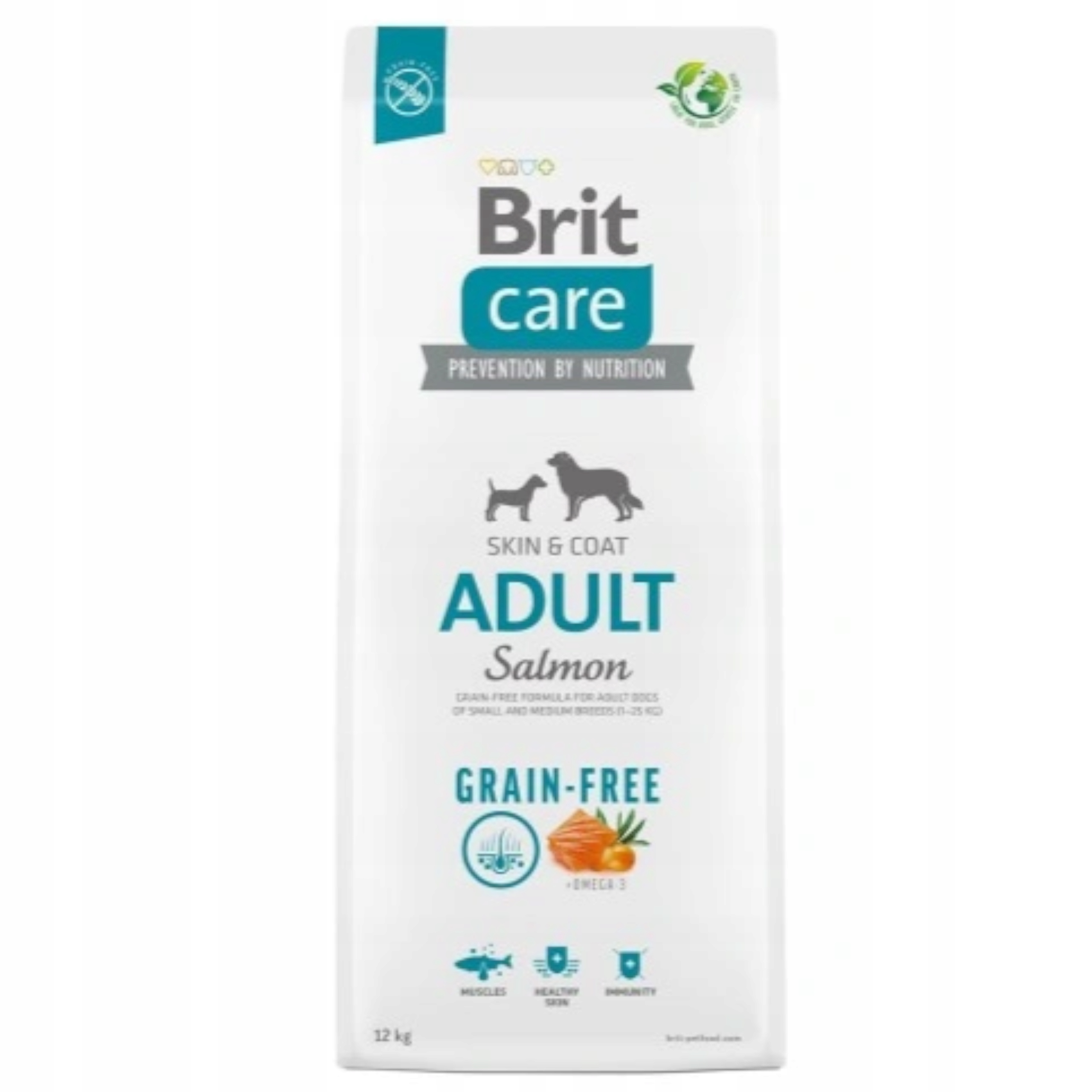 Brit Care Adult Łosoś karma dla psów, 12kg, bezzbożowa, dla skóry i sierści.