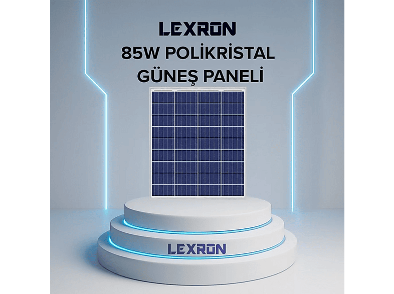 LEXIP Lexron 85W Polikristal Güneş Paneli Güneş Paneli