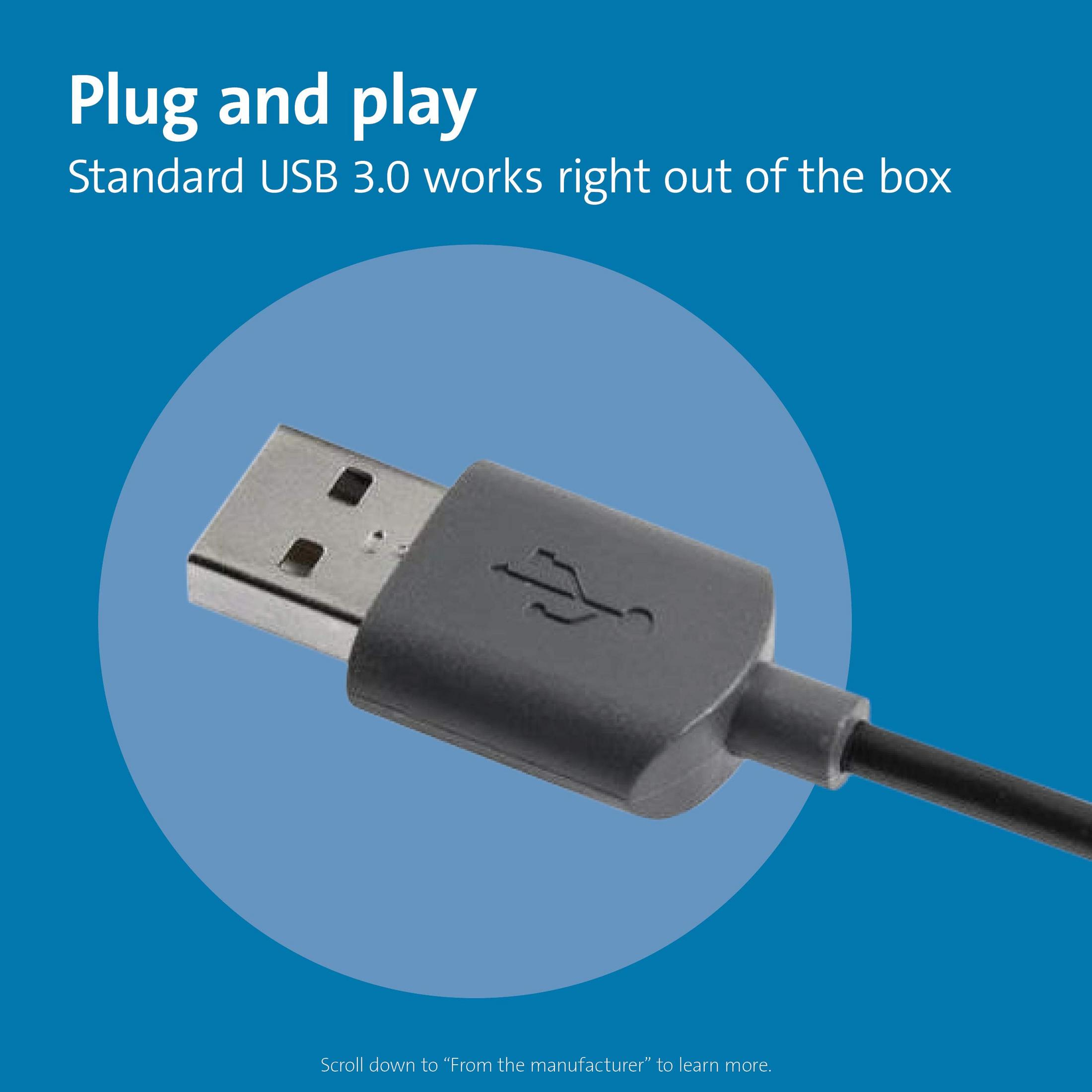 Primer plano de un conector USB gris con el símbolo USB.