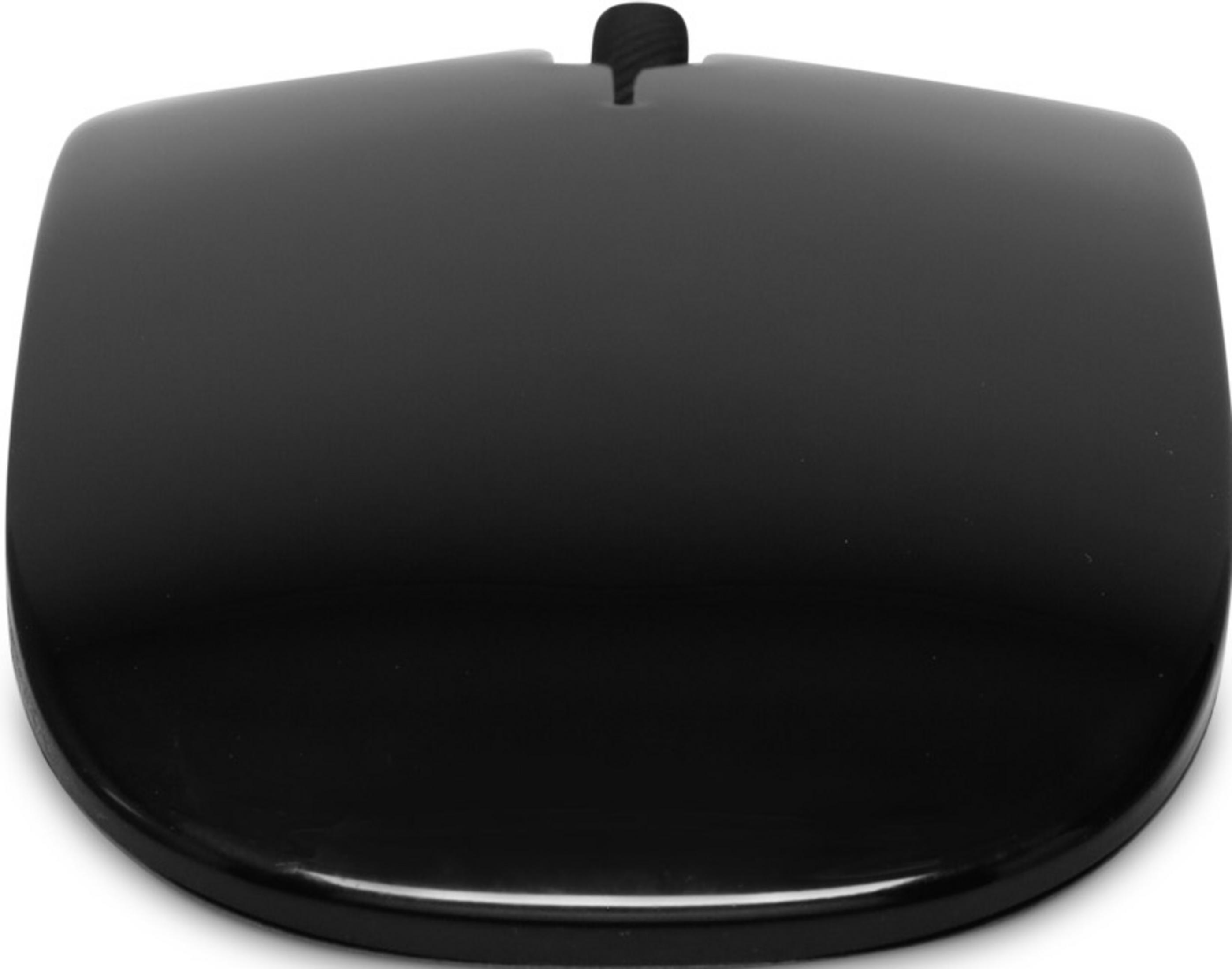 Błyszczący czarny przedmiot z wycięciem u góry.