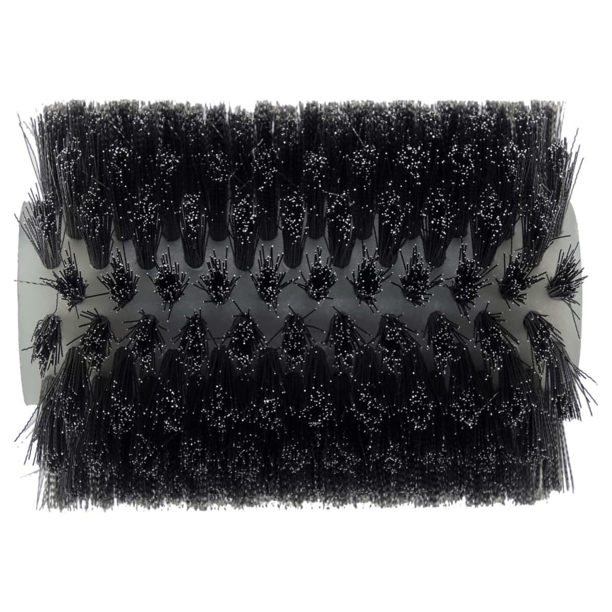 Czarna szczotka z włosiem na białym tle.