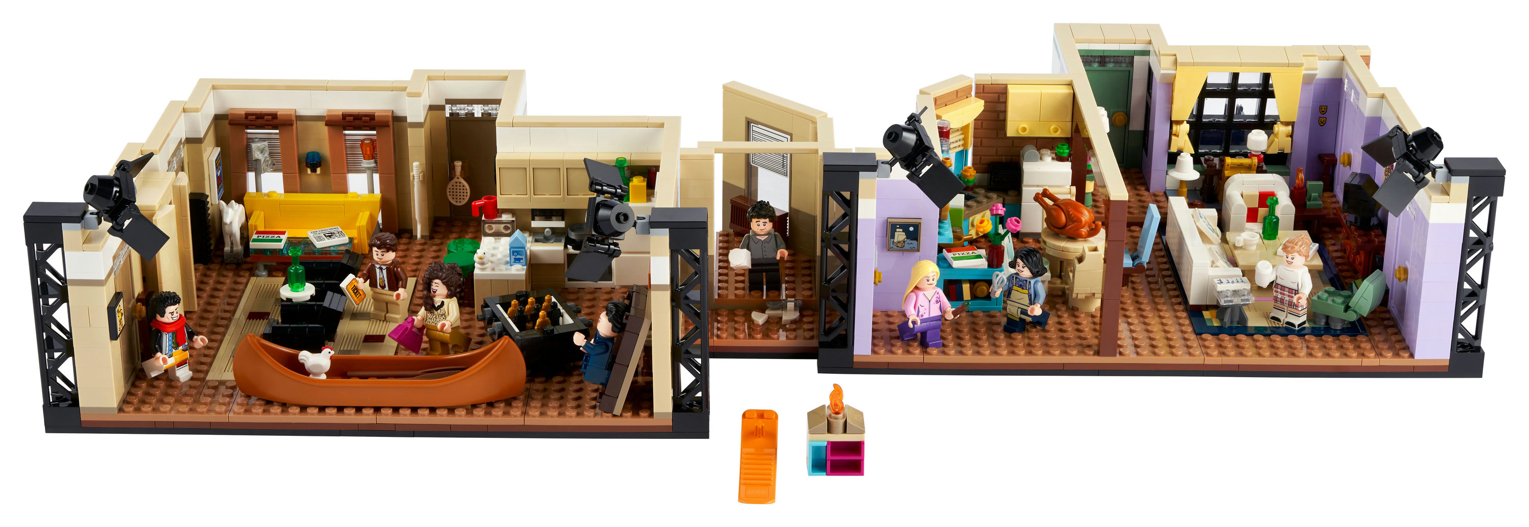 Figürlü, mobilyalı ve aksesuarlı Lego daireleri kopyası.
