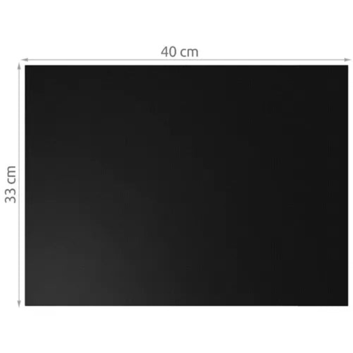 Panel negro de 40 cm x 33 cm.