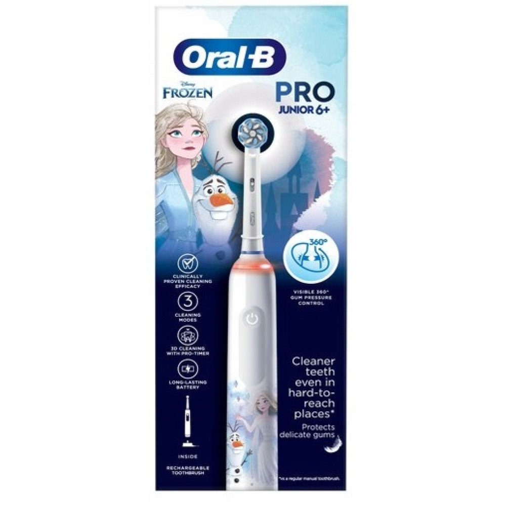 Elektryczna szczoteczka do zębów Oral-B Pro Junior 6+ z motywem Frozen.