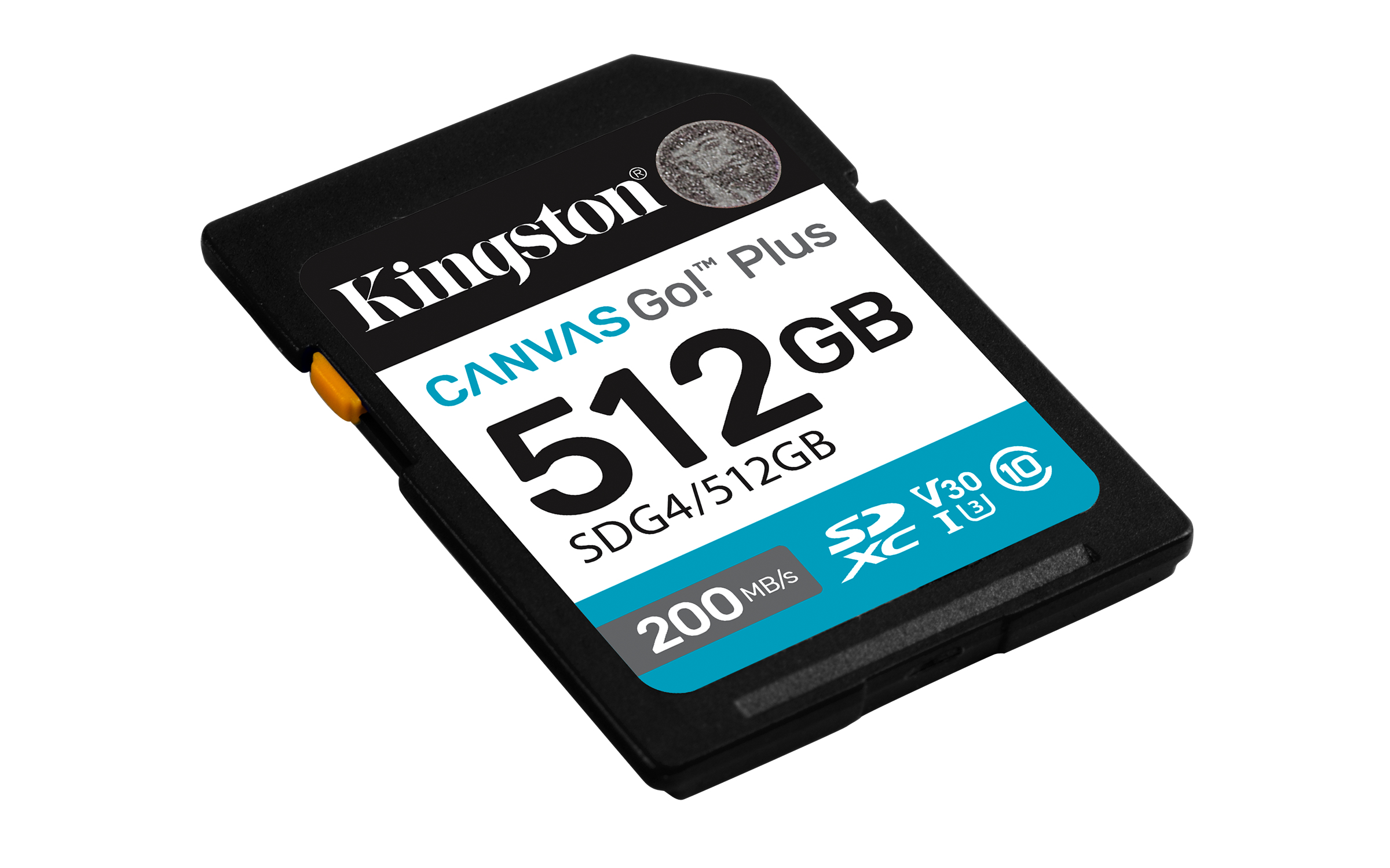 Karta pamięci Kingston 512GB SDXC, prędkość 200 MB/s.