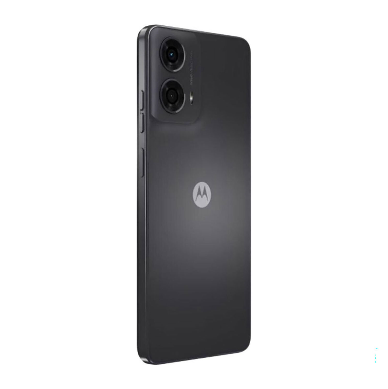Dunkelgraues Motorola Smartphone mit zwei Kameras auf der Rückseite.