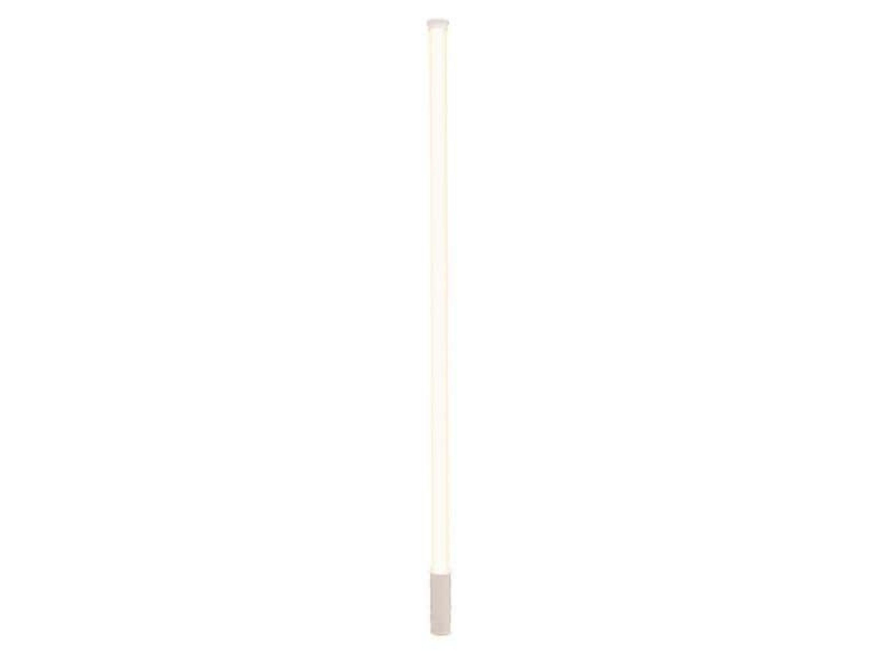 Een lange, dunne, lichtgekleurde stok met een grijze basis op een witte achtergrond.