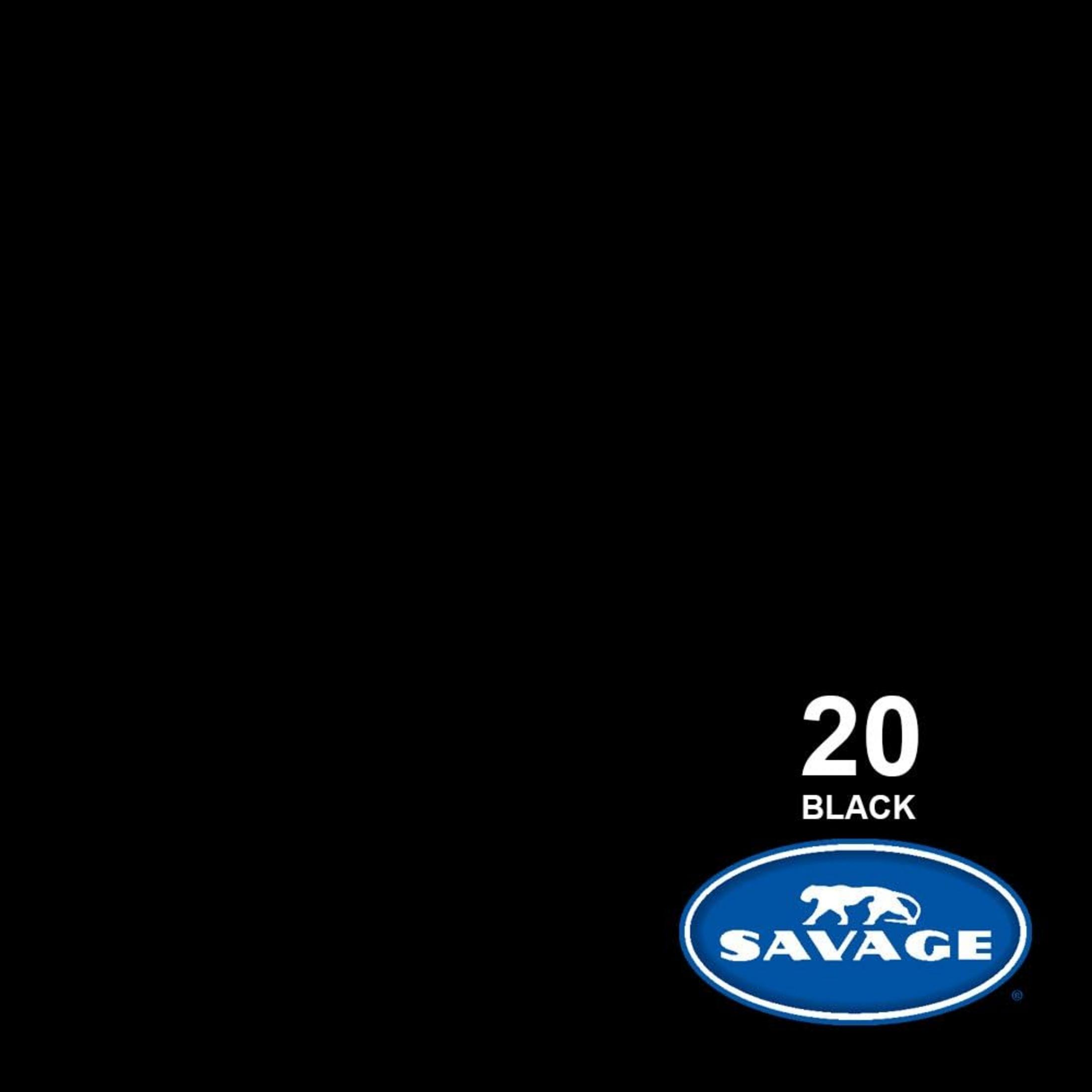 Schwarzer Hintergrund mit der Zahl 20 und dem Savage-Logo.