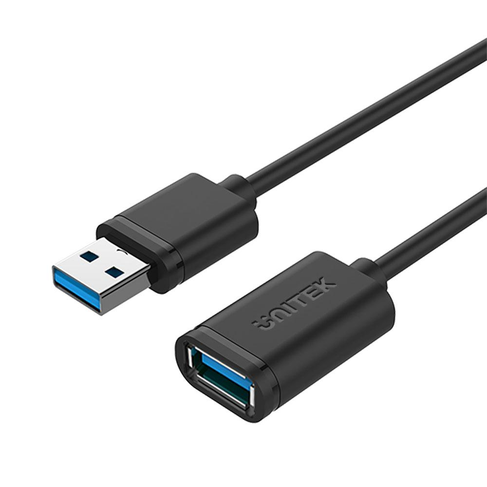 Câble USB noir avec connecteur mâle et port femelle, marqué 'SOITEX'.