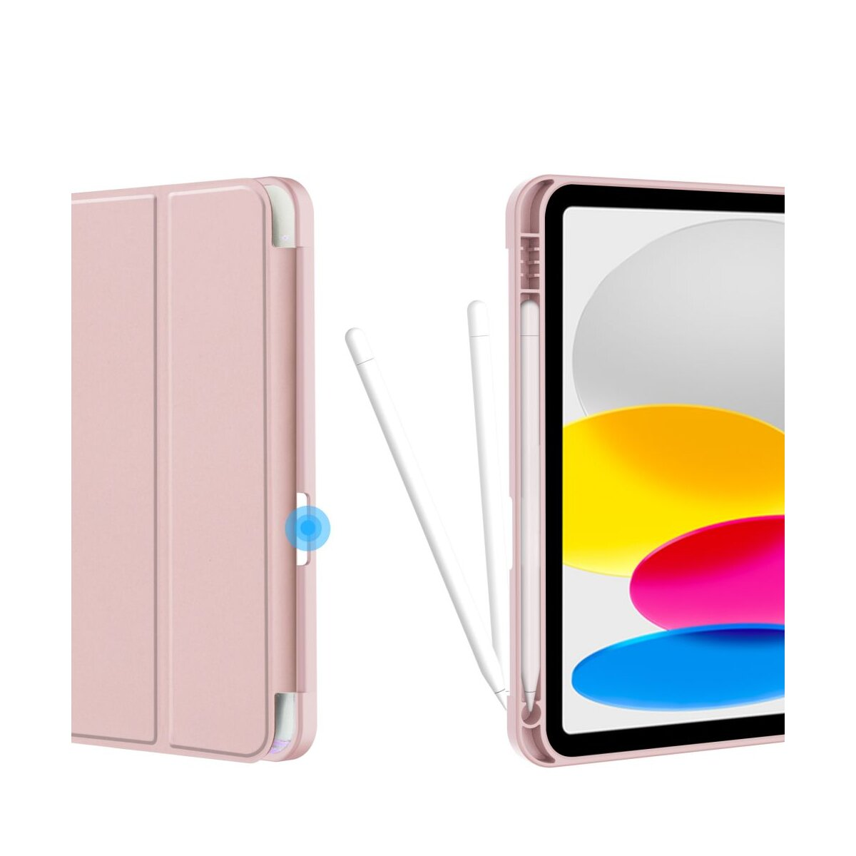 Custodia rosa per tablet con penne