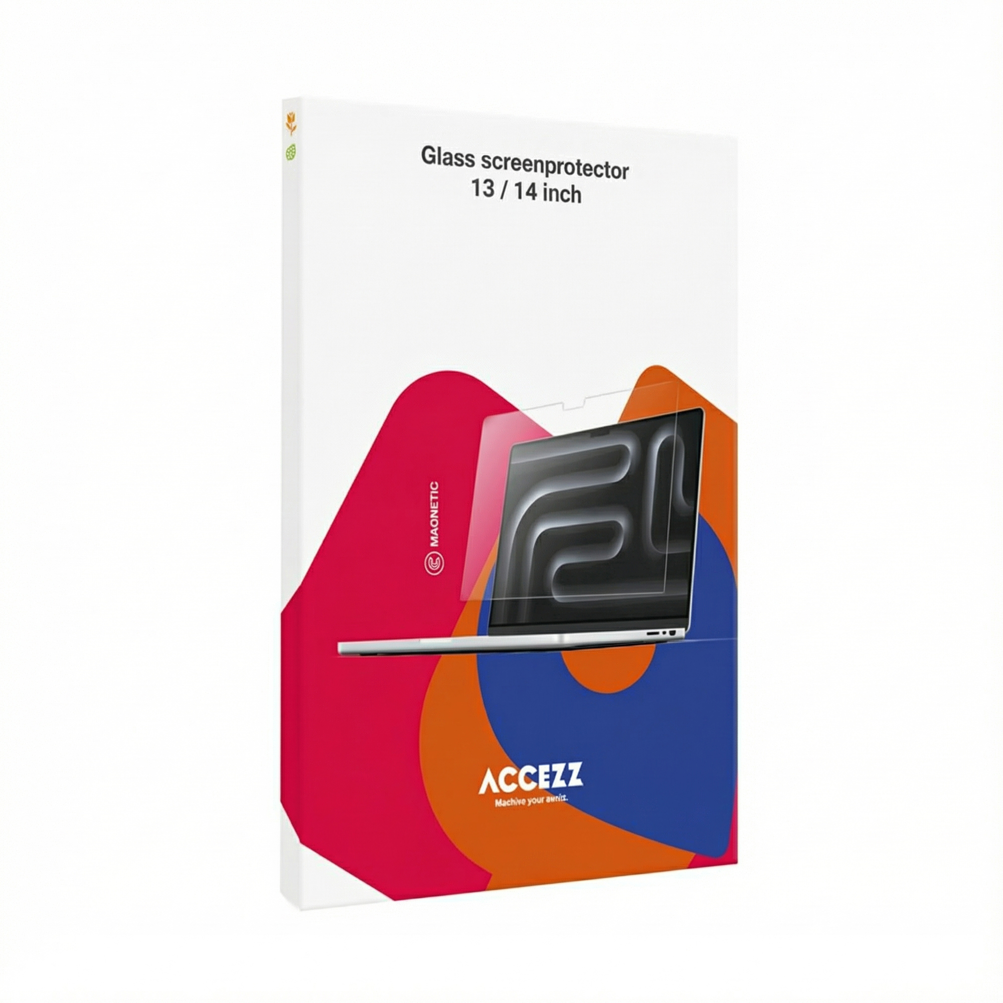 Verpakking met laptop screenprotector, 13/14 inch, magnetisch.