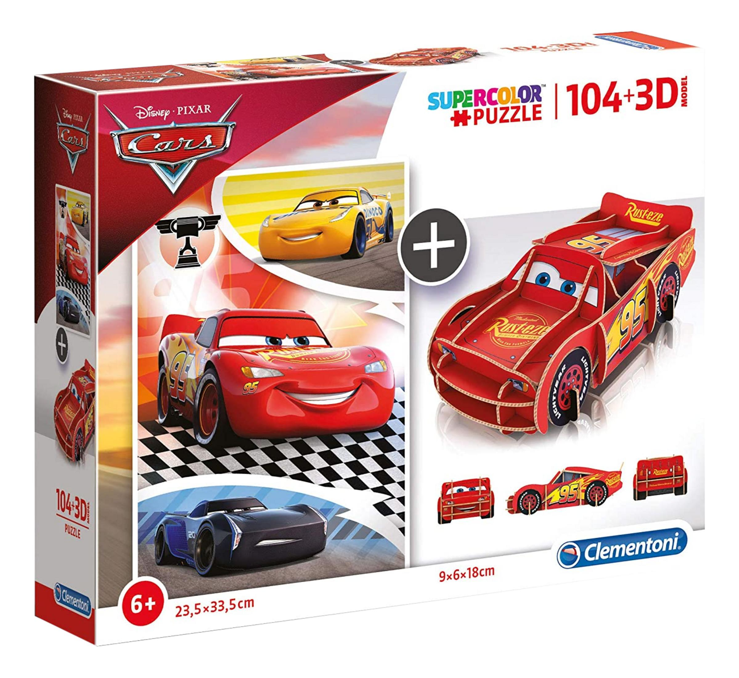CLEMENTONI PUZZLE+3D MODELL DISNEY CARS (104) Puzzle | MediaMarkt