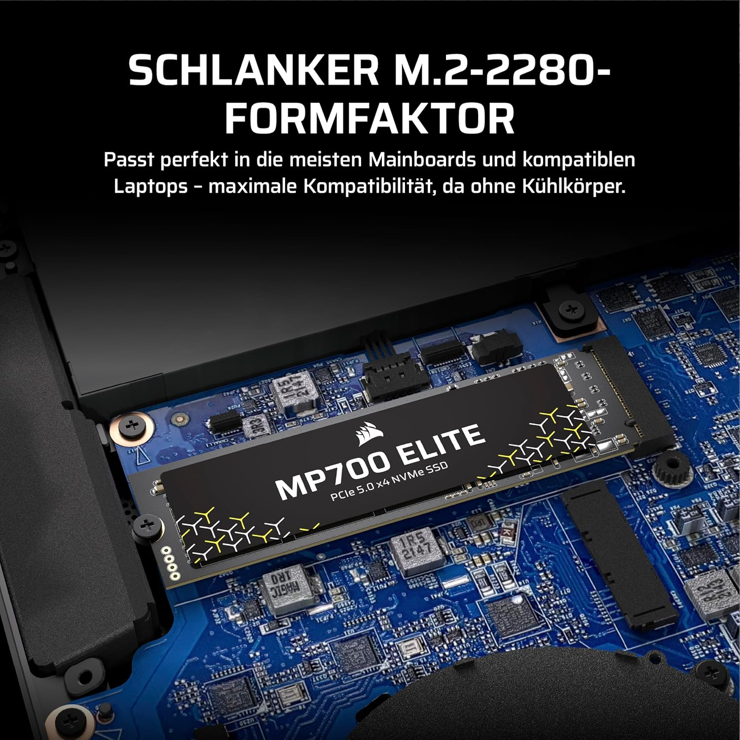 Un SSD M.2 en una placa base con texto.