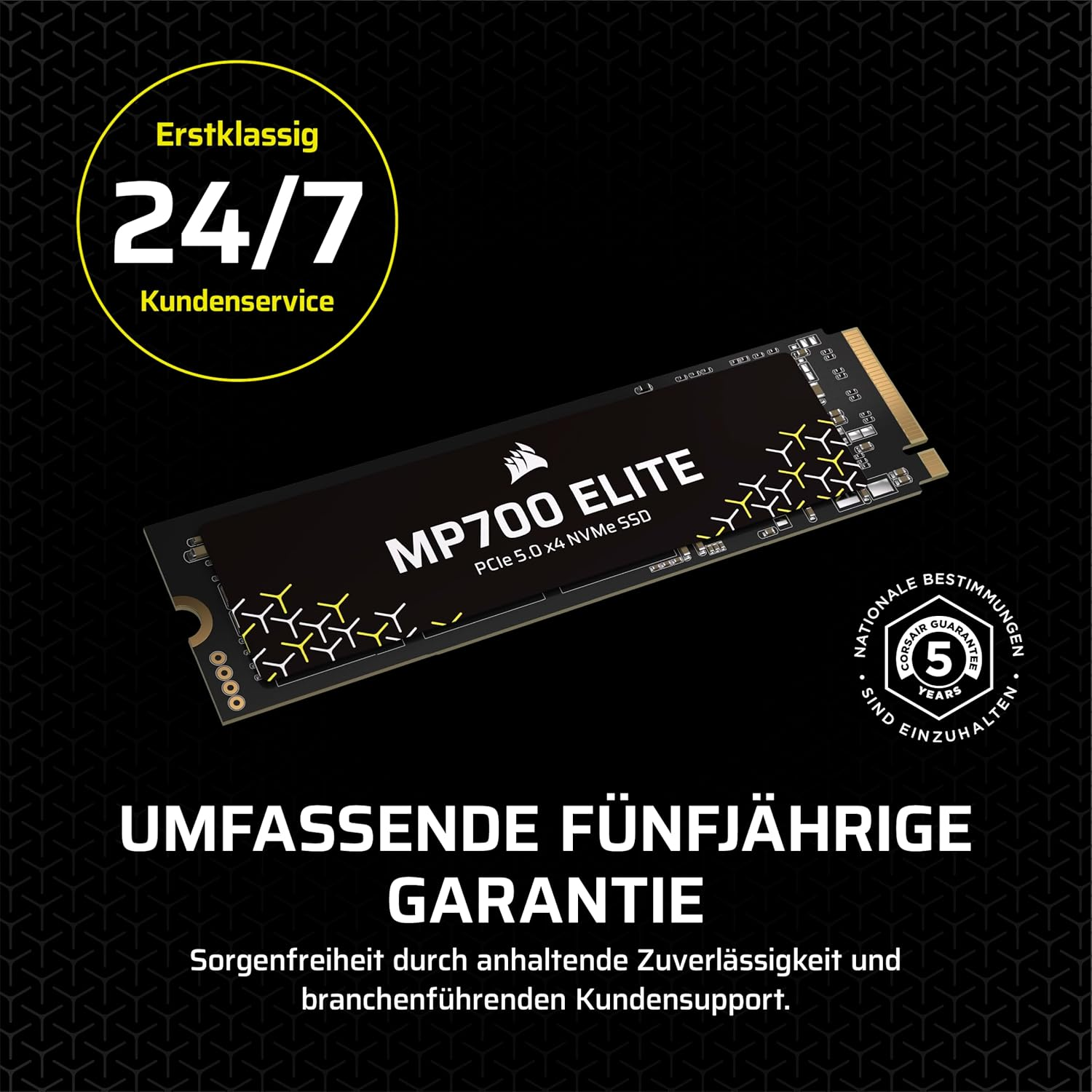 SSD Corsair MP700 Elite con 5 años de garantía y servicio 24/7.