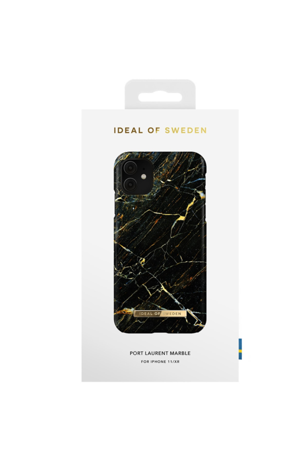 Altın damarlı siyah mermer iPhone 11/XR kılıfı, Ideal of Sweden.