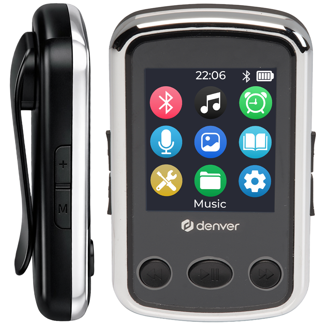 Mp3/mp4 Speler, Hotechs Mp3 Muziekspeler Met 32GB Geheugen Sd Kaart Slanke Klassieke Digitale Lcd 182 Scherm Usb Poort Met Fm Radio Spraakopname Zilver
